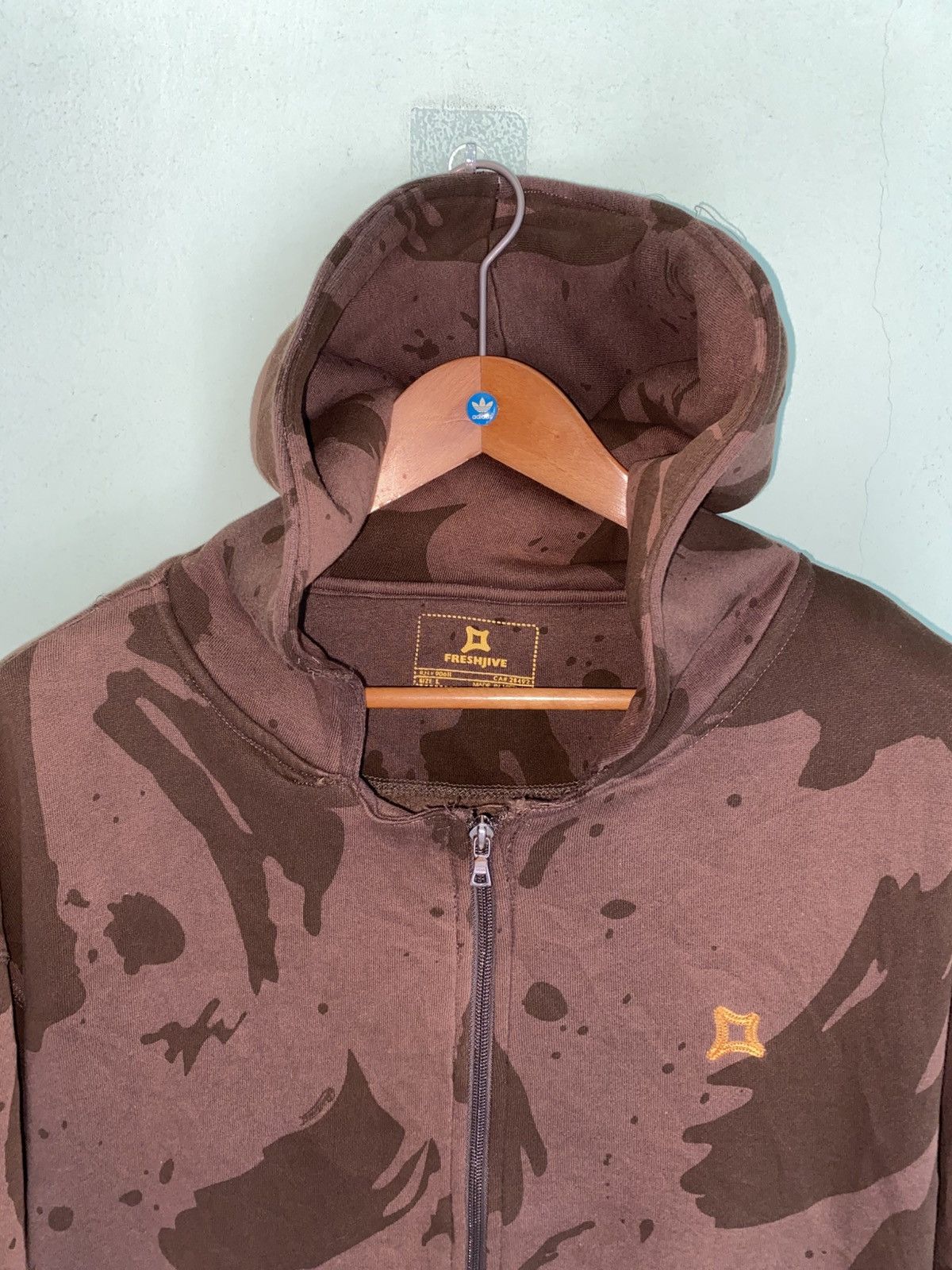 Freshjive × Vintage Freshhive Brown Camouflage Zipper Hoodie Size US L / EU 52-54 / 3 - 12 Thumbnail