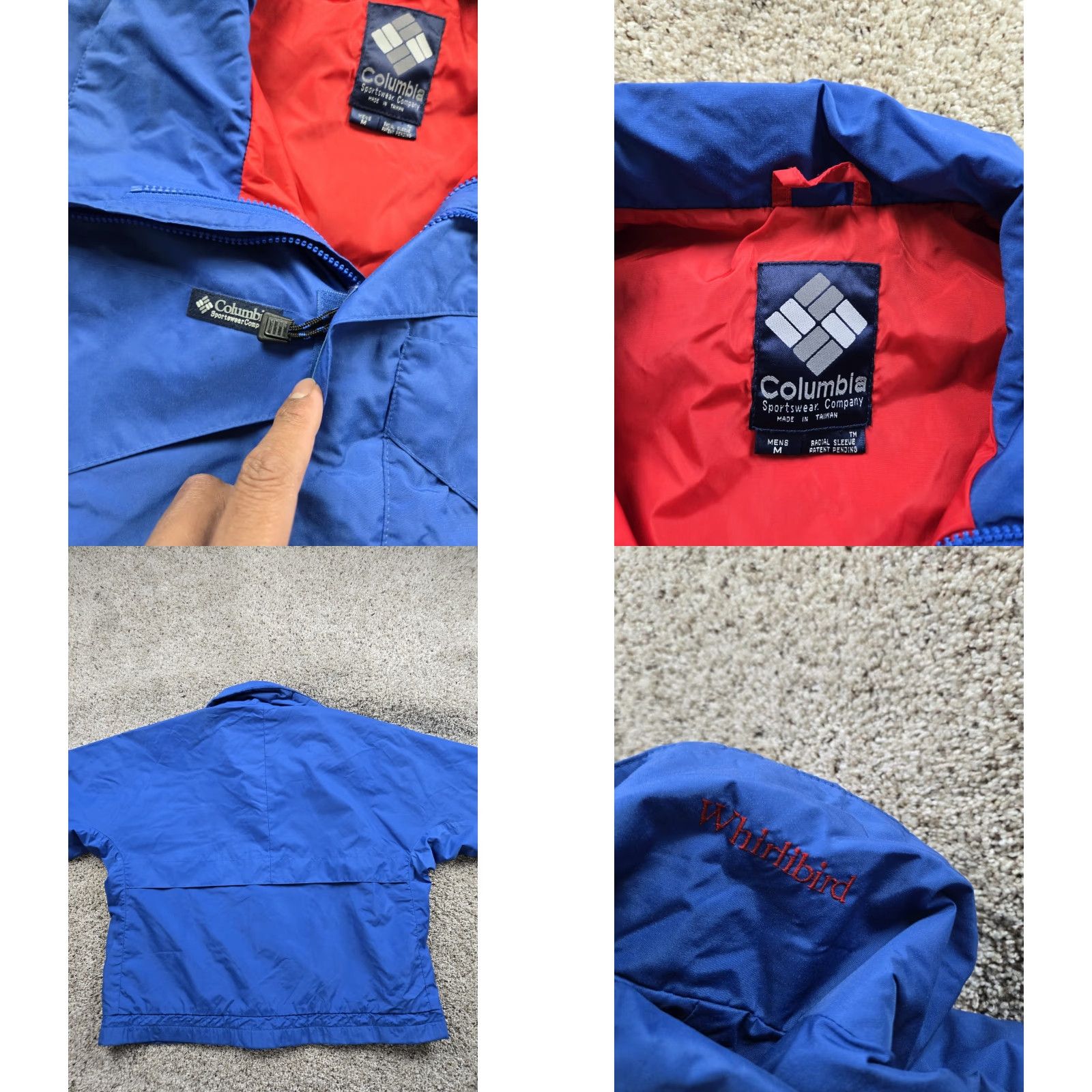 Vintage VINTAGE Columbia Whirlibird Jacket Mens M Full Zip Shell Outdoors 90s Blue Windbreaker Size US M / EU 48-50 / 2 - 8 Thumbnail