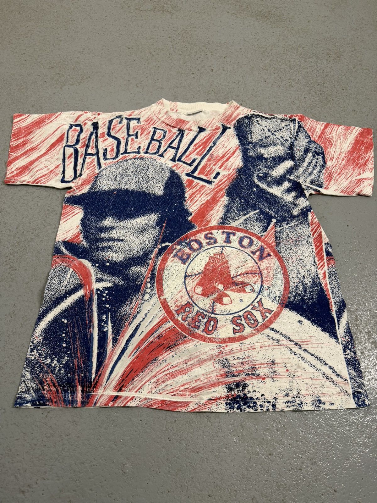 MLB Vintage90s Boston Red Sox MLB Baseball AOP Single Stitch Tee Size US L / EU 52-54 / 3 - 5 Thumbnail