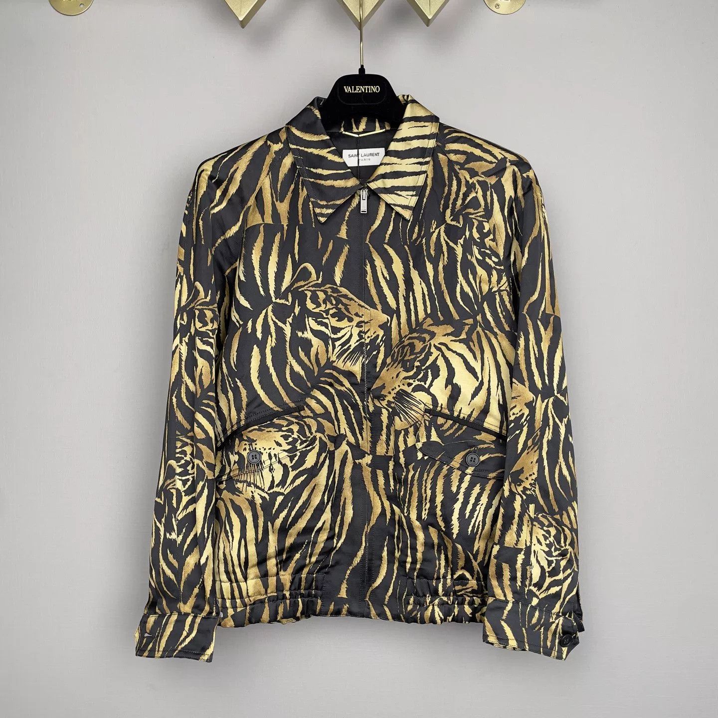 Saint Laurent Paris Saint Laurent Black Gold Tiger Jacket Size S / US 4 / IT 40 - 1 Thumbnail