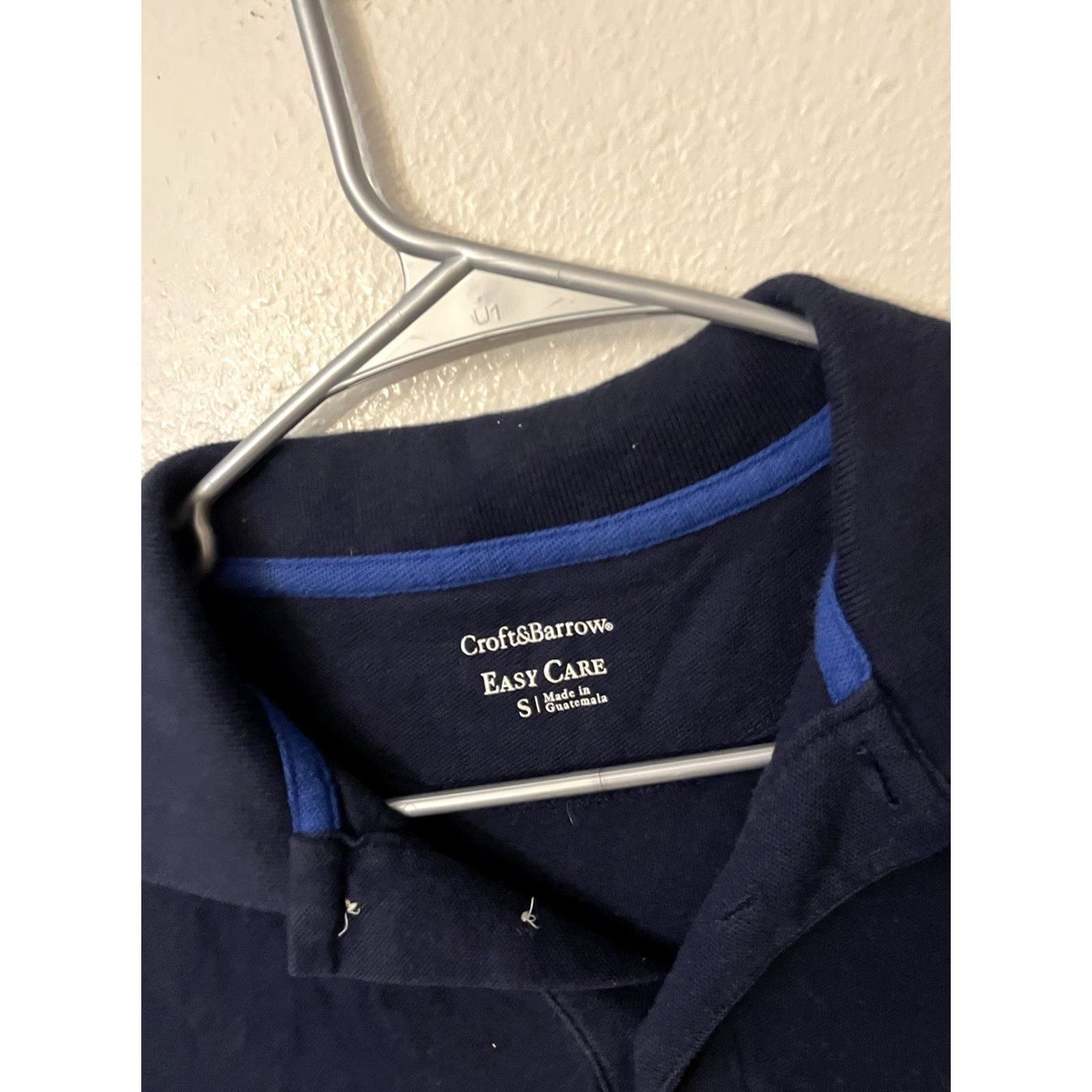 Croft & Barrow Croft & Barrow Polo Shirt Mens Blue Short Sleeve 100% Cotton Size S Regular Size US S / EU 44-46 / 1 - 2 Thumbnail