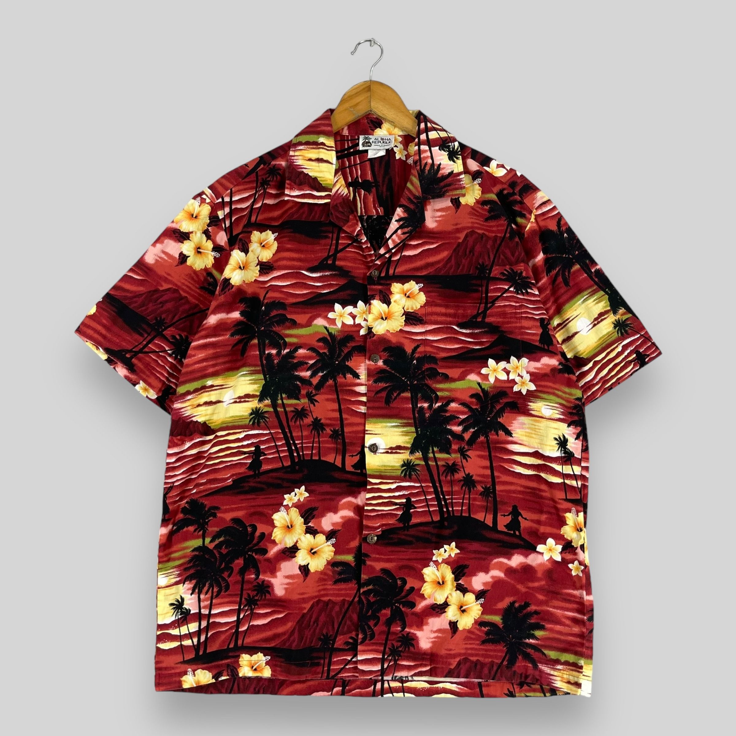 Vintage Vintage 90s Island Beach Aloha Tropical Floral Hawaii Shirt Size US L / EU 52-54 / 3 - 1 Thumbnail