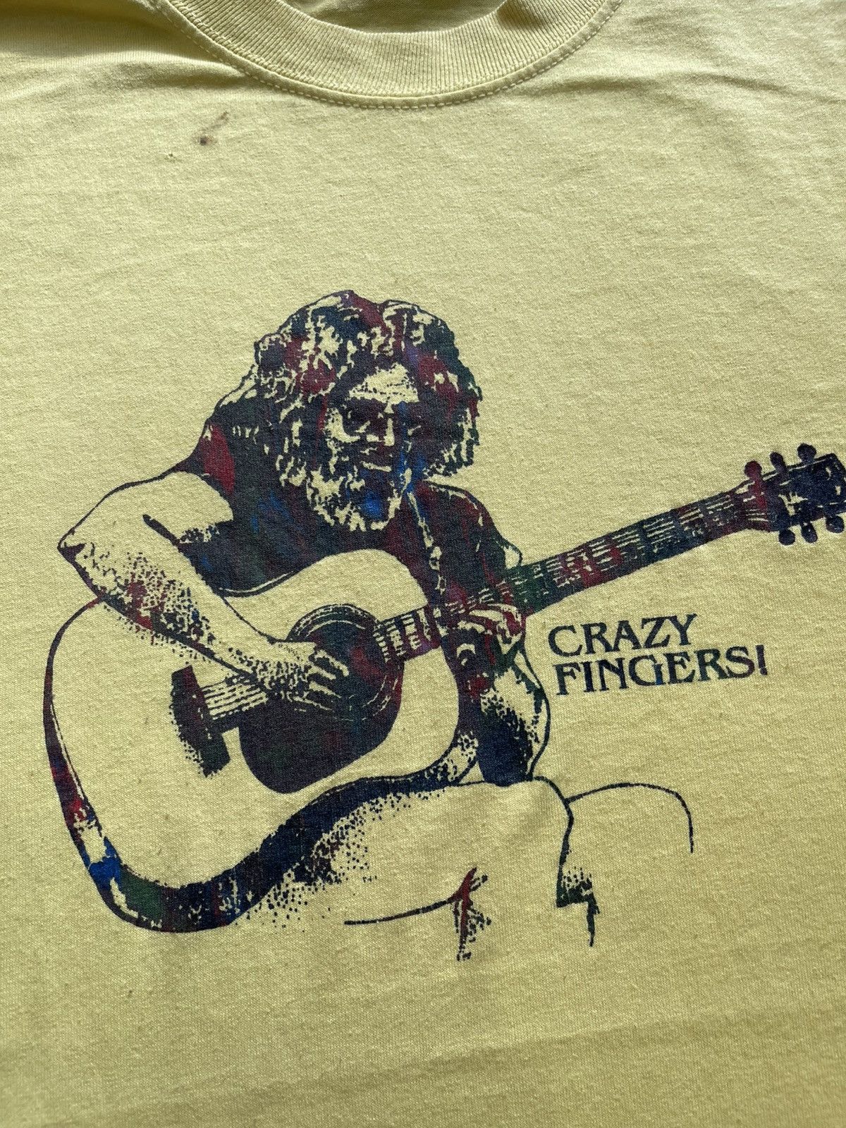 Band Tees VINTAGE Grateful Dead "Crazy Fingers" Parody Jerry Garcia Size US L / EU 52-54 / 3 - 3 Thumbnail