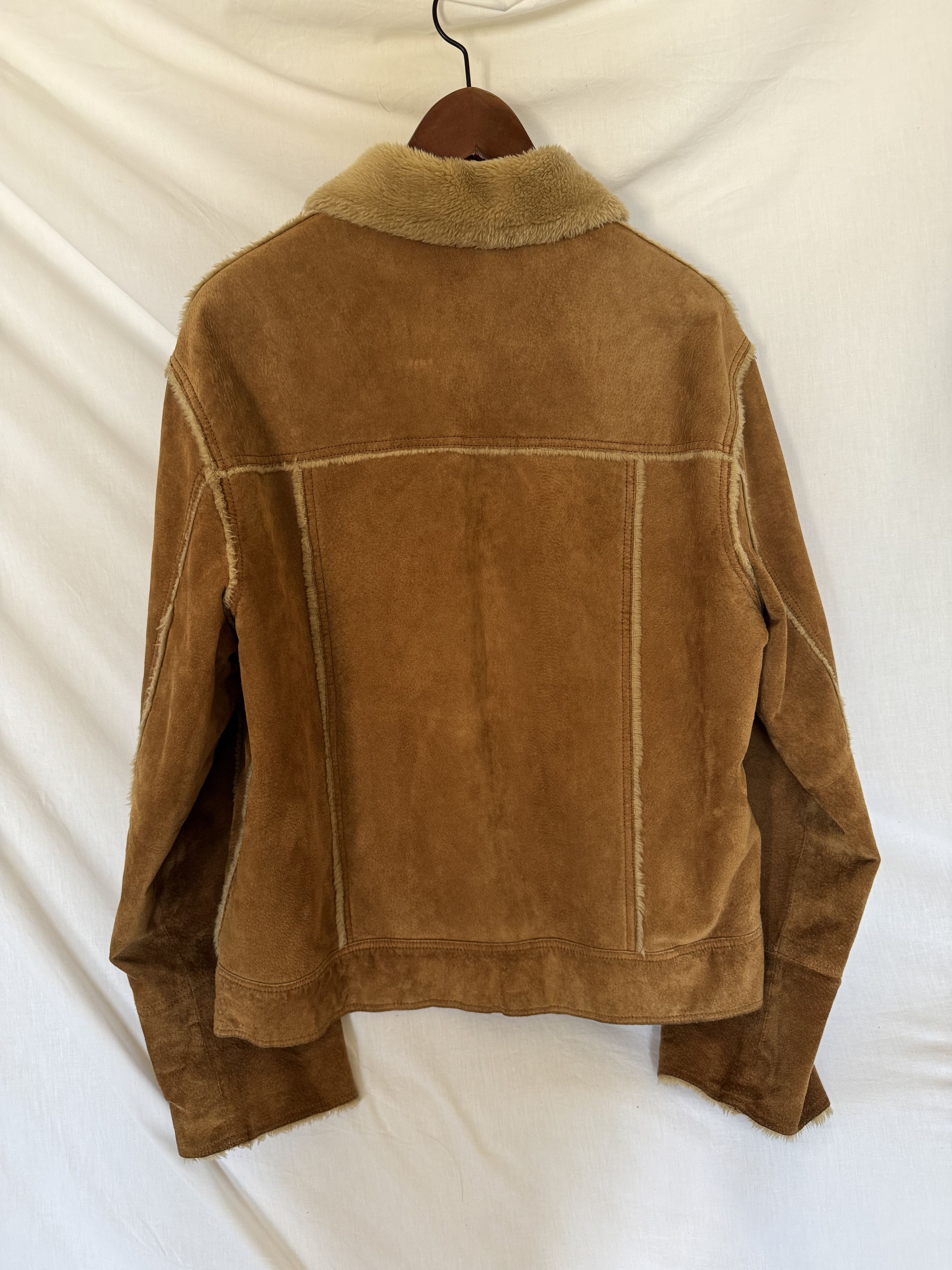 Vintage Authentic Vintage Lambswool Bomber Jacket Sherpa Fleece Size US L / EU 52-54 / 3 - 5 Thumbnail