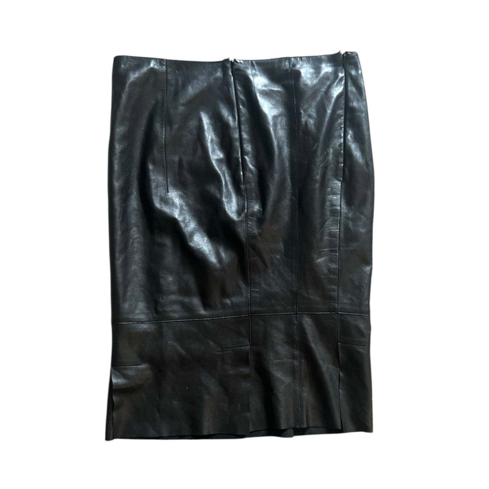 Akris Akris Bergdorf Goodman 100% Lamb Nappa Leather Skirt Size 6 Size 28" / US 6 / IT 42 - 2 Thumbnail