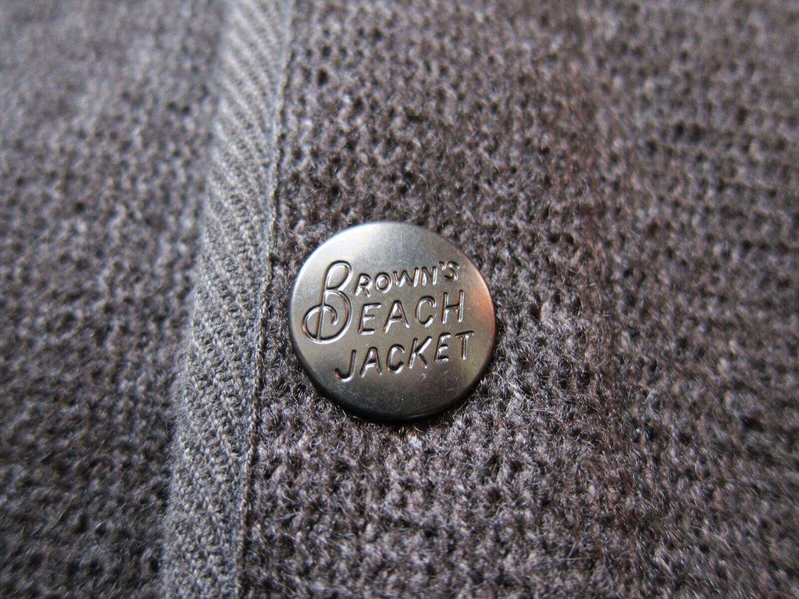 Brown's Beach Collarless Wool Jacket (Size 36)