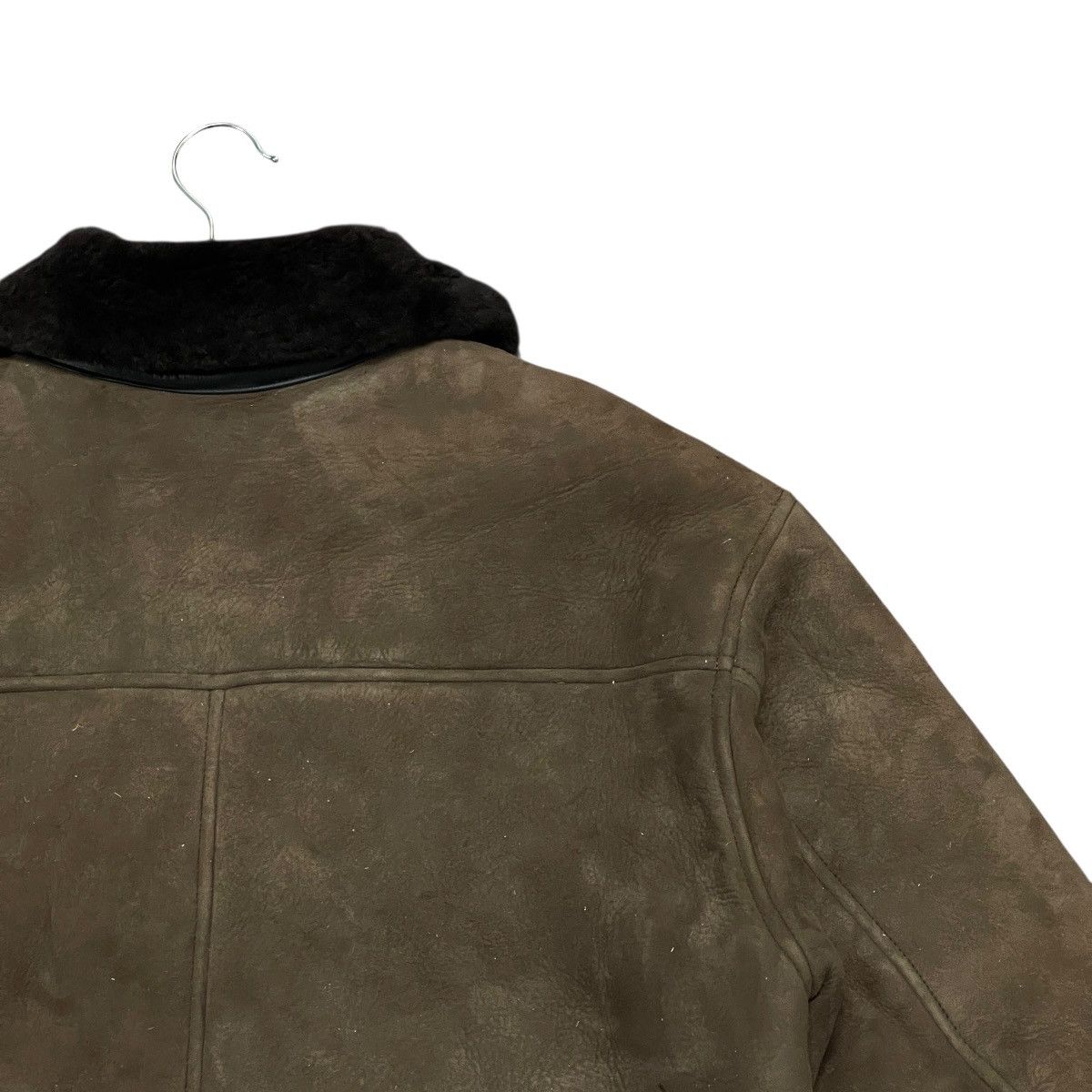 Leather Vintage Brown Suede Sheepskin Leather Shearling Jacket Size US M / EU 48-50 / 2 - 11 Thumbnail