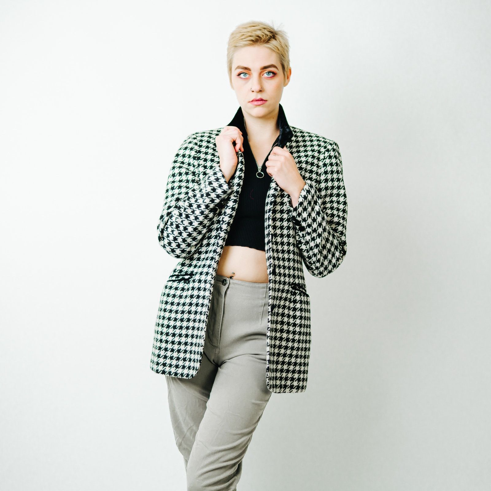 Vintage Hugo Buscati Milan Vintage Houndstooth Blazer - 10 Size M / US 6-8 / IT 42-44 - 4 Thumbnail
