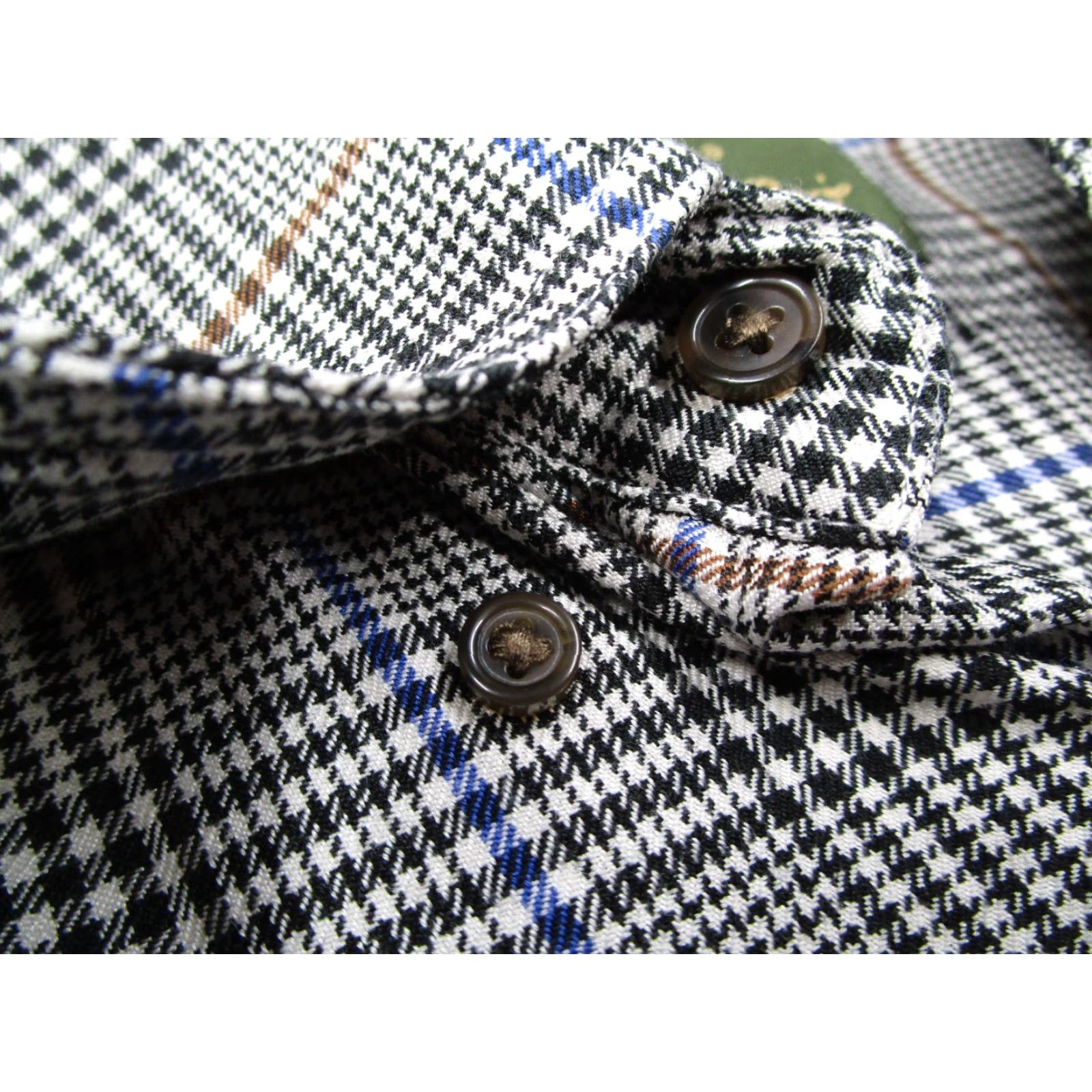 Orvis VINTAGE Orvis Shirt Mens Large Gray Signature Collection Houndstooth Button Up Silk Wool Geometric Modern Classics Mens L Gray Button-Up Size US L / EU 52-54 / 3 - 5 Thumbnail