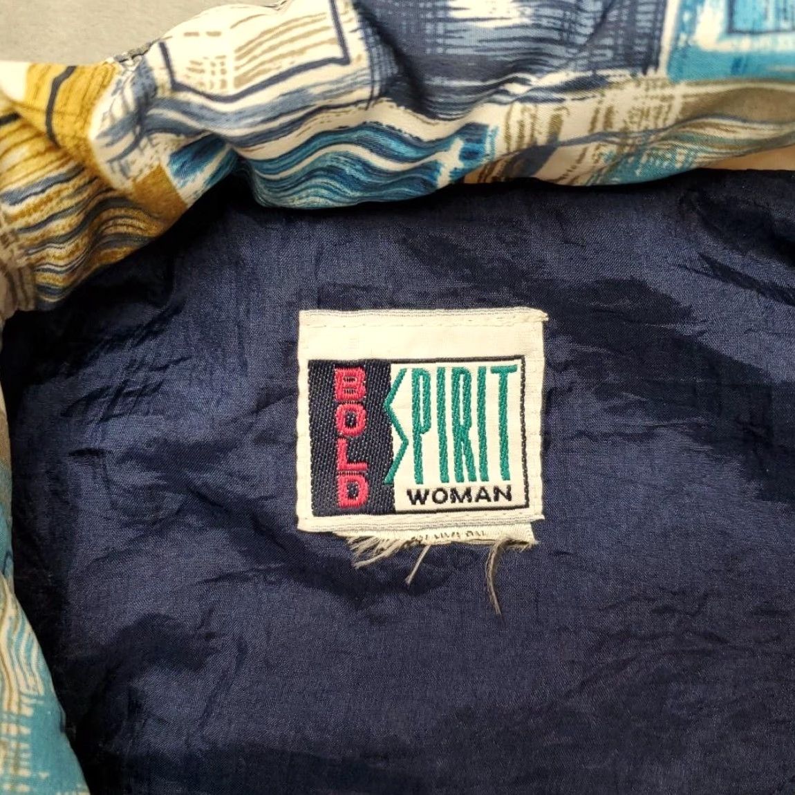 Vintage VINTAGE Bold Spirit Jacket Womens Plus 2X Blue Geometric Windbreaker 90s Retro Outerwear Full Zip Lightweight Pockets Size XXL / US 16-18 / IT 52-54 - 3 Thumbnail