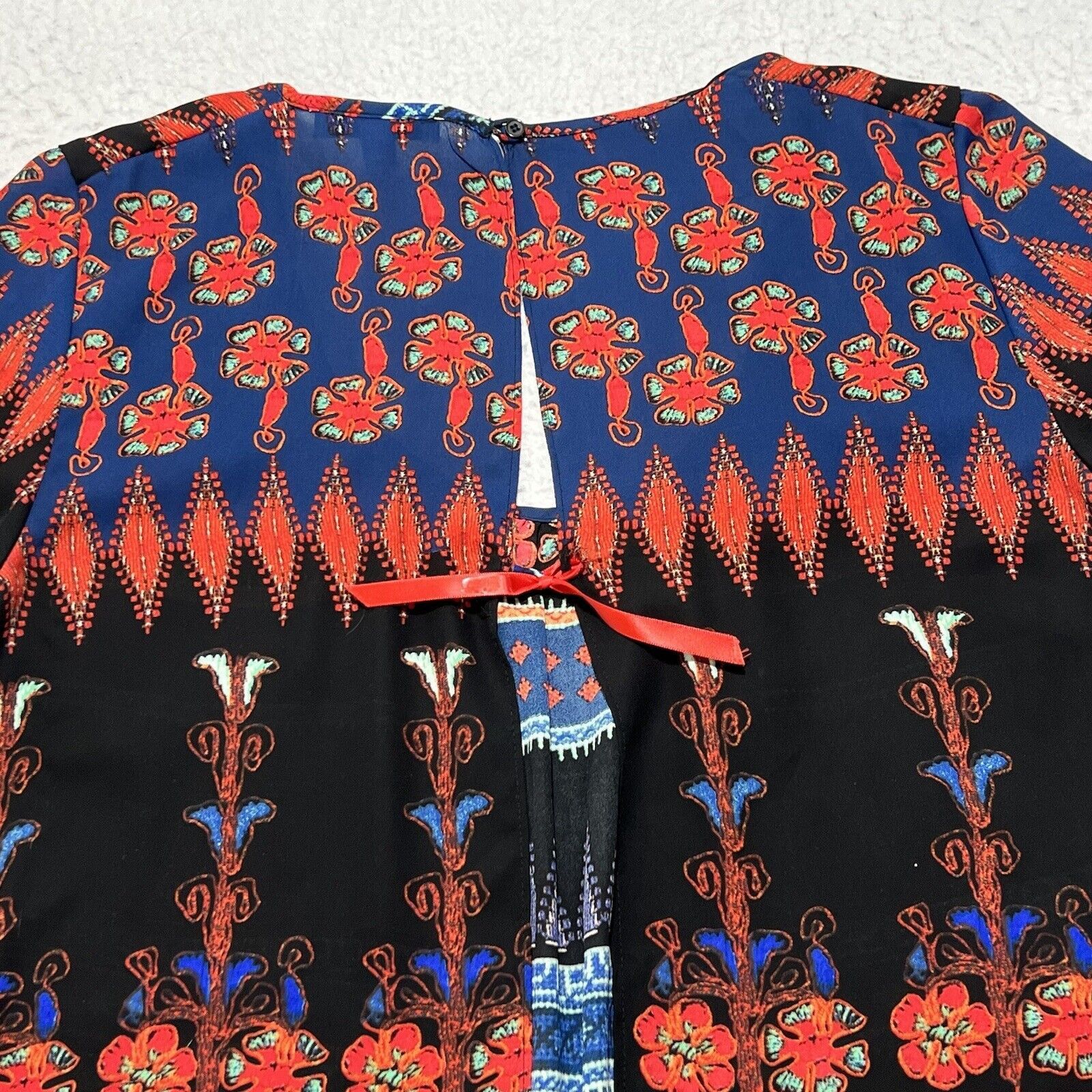 Other Patrons of Peace Boho Aztec Lightweight Open Back Blouse Size L / US 10 / IT 46 - 11 Thumbnail