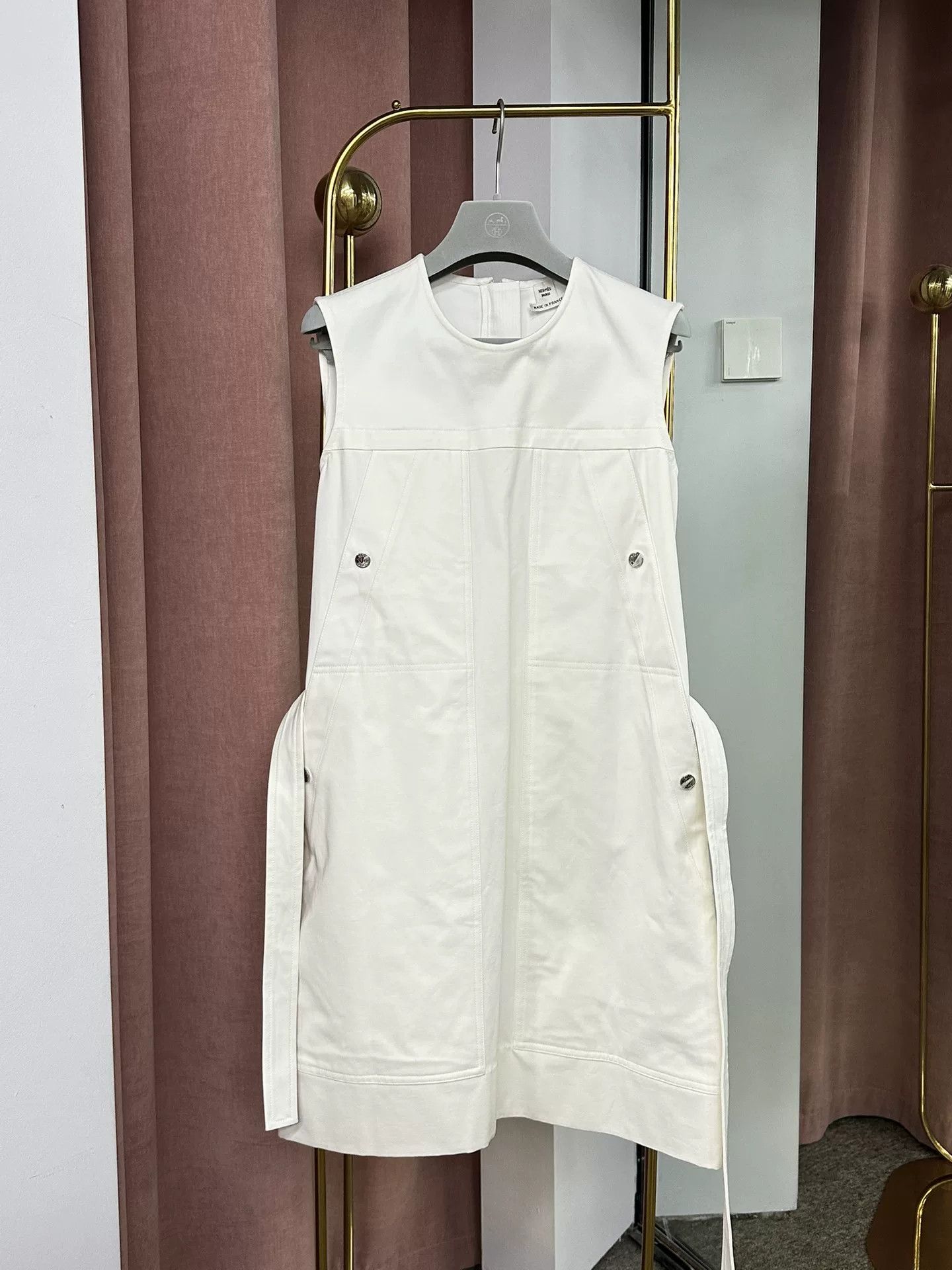 Hermes Hermès Sleeveless White Dress Size US S / EU 44-46 / 1 - 1 Thumbnail
