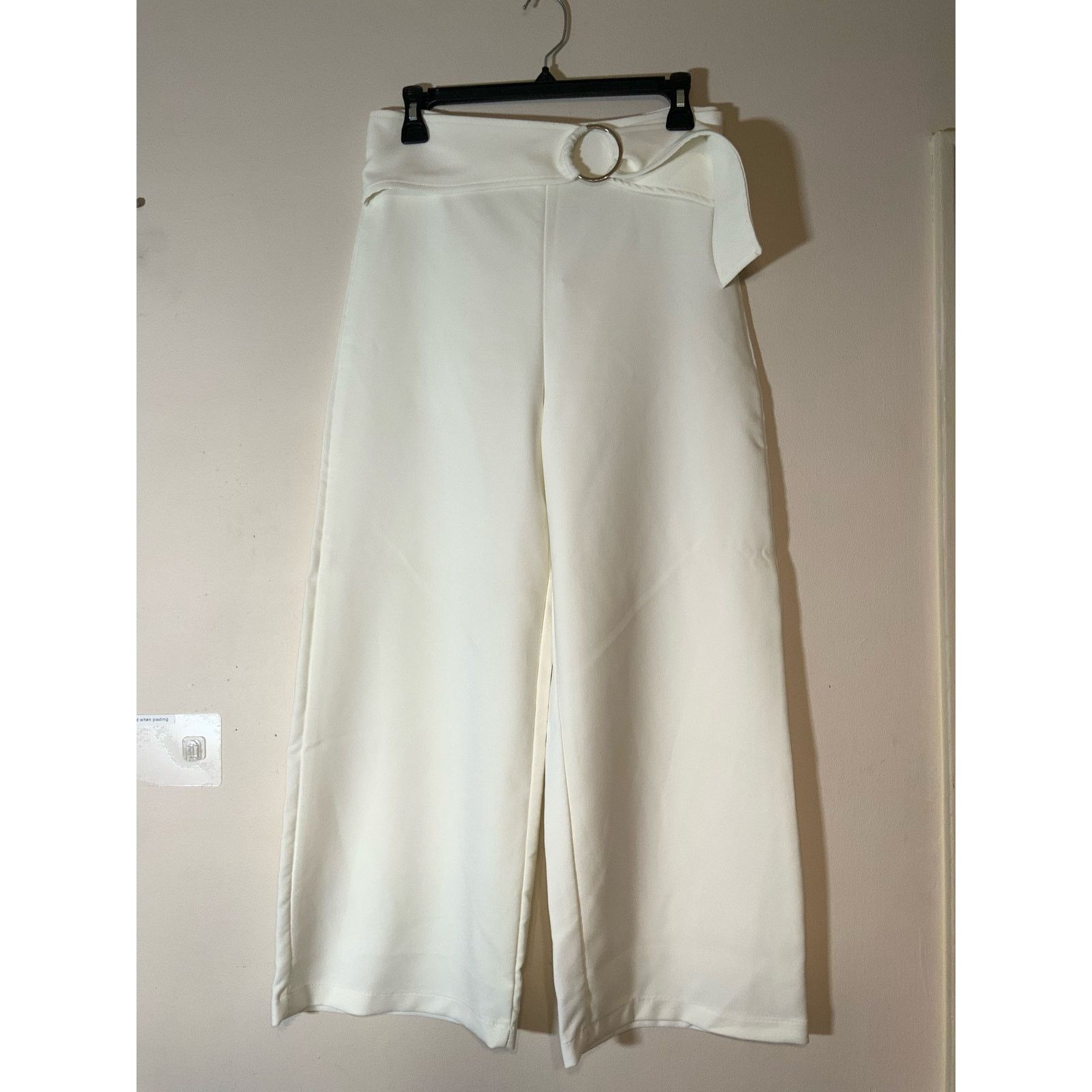 Forever 21 Forever 21 Mid Rise Wide Leg with Buckle Belt Dress Pants M Size 30" / US 8 / IT 44 - 1 Thumbnail