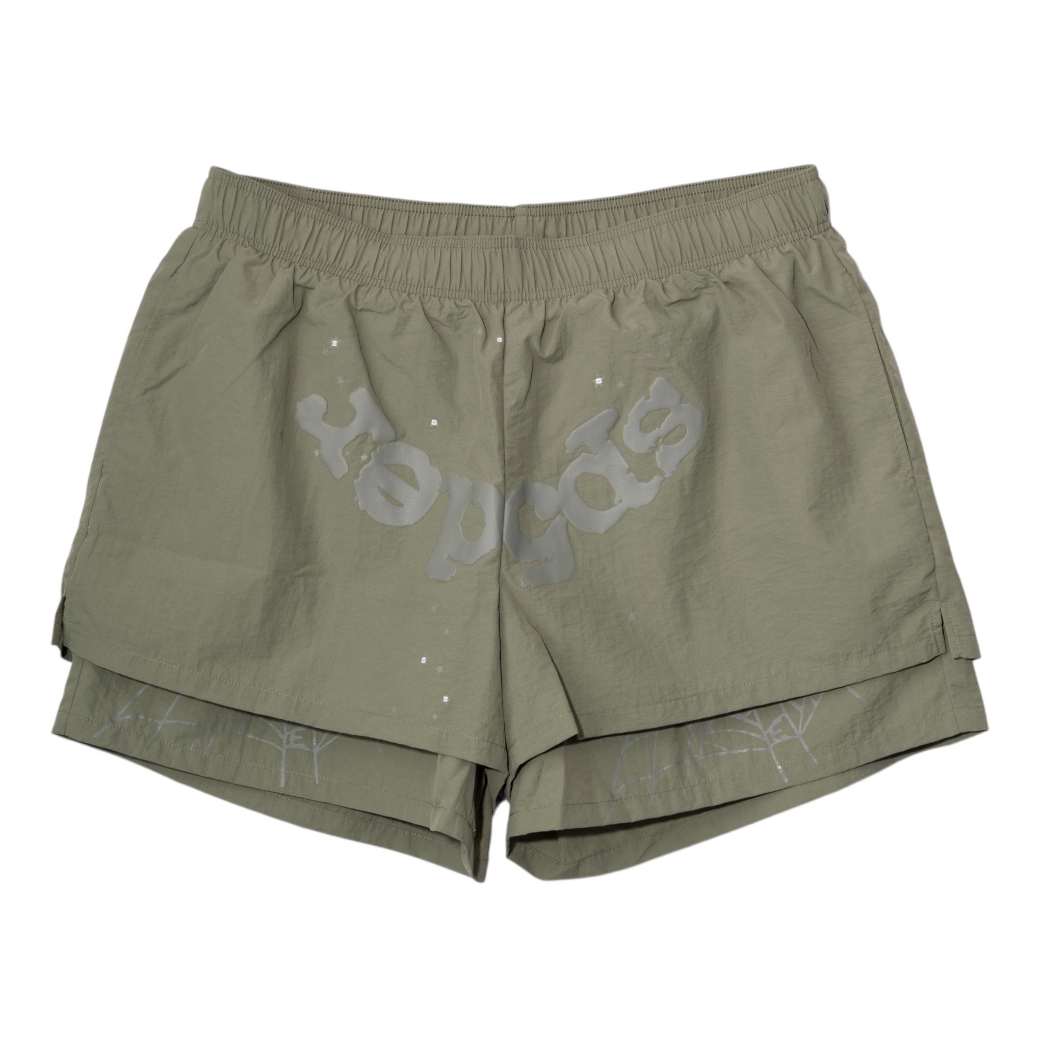 OG Web Double Layer Shorts Sage Green Menswear