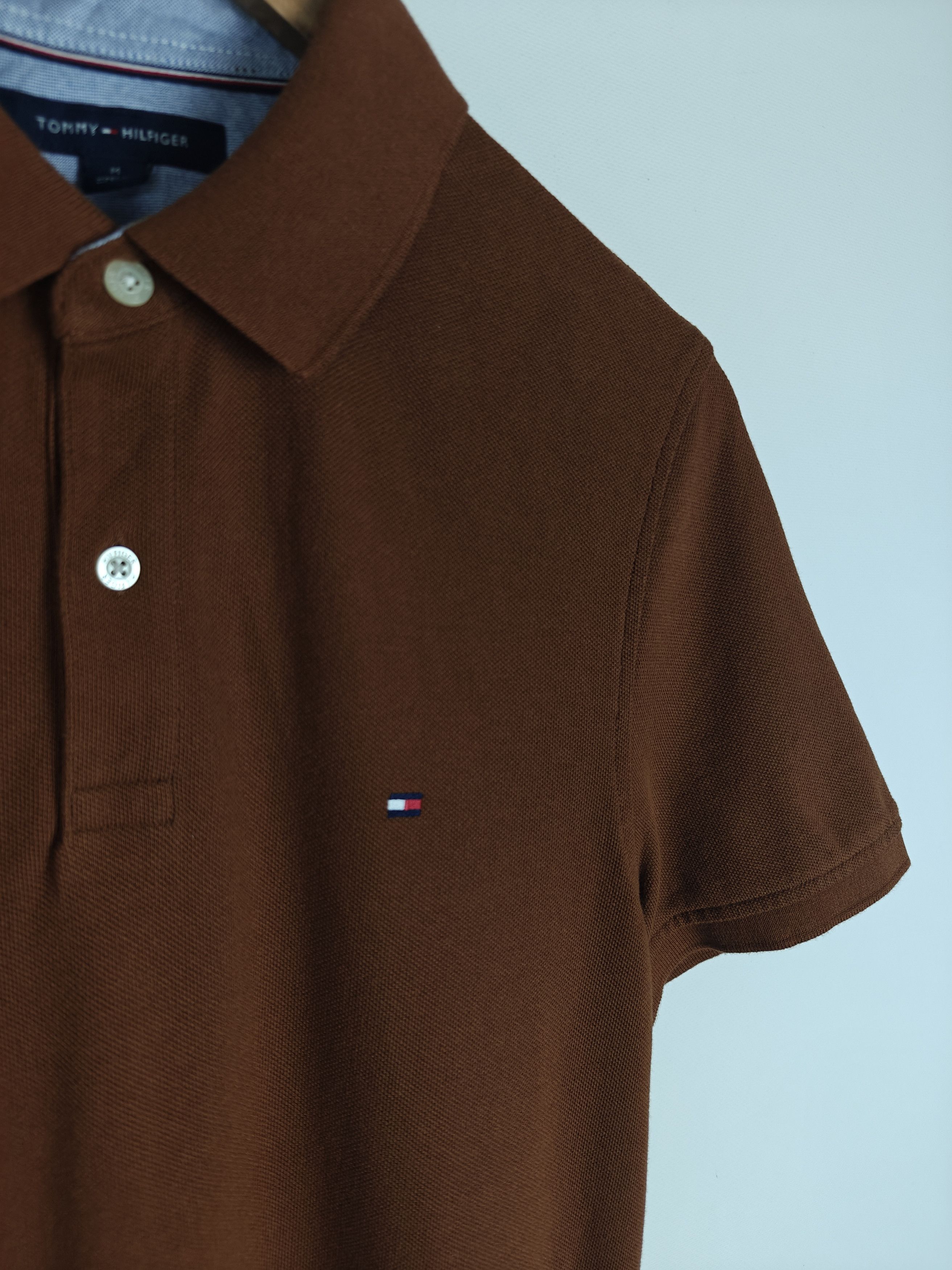 Tommy Hilfiger Tommy Hilfiger Polo T-Shirt Collared Logo Brown size M Size US M / EU 48-50 / 2 - 6 Thumbnail