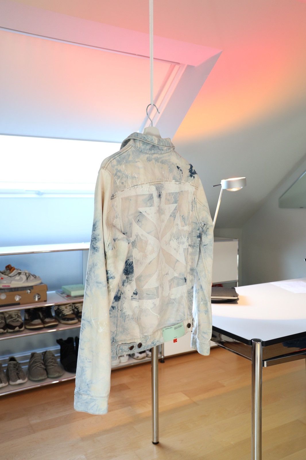 Off-White Off White Extreme Bleached Arrows Denim Jacket Size US M / EU 48-50 / 2 - 4 Thumbnail