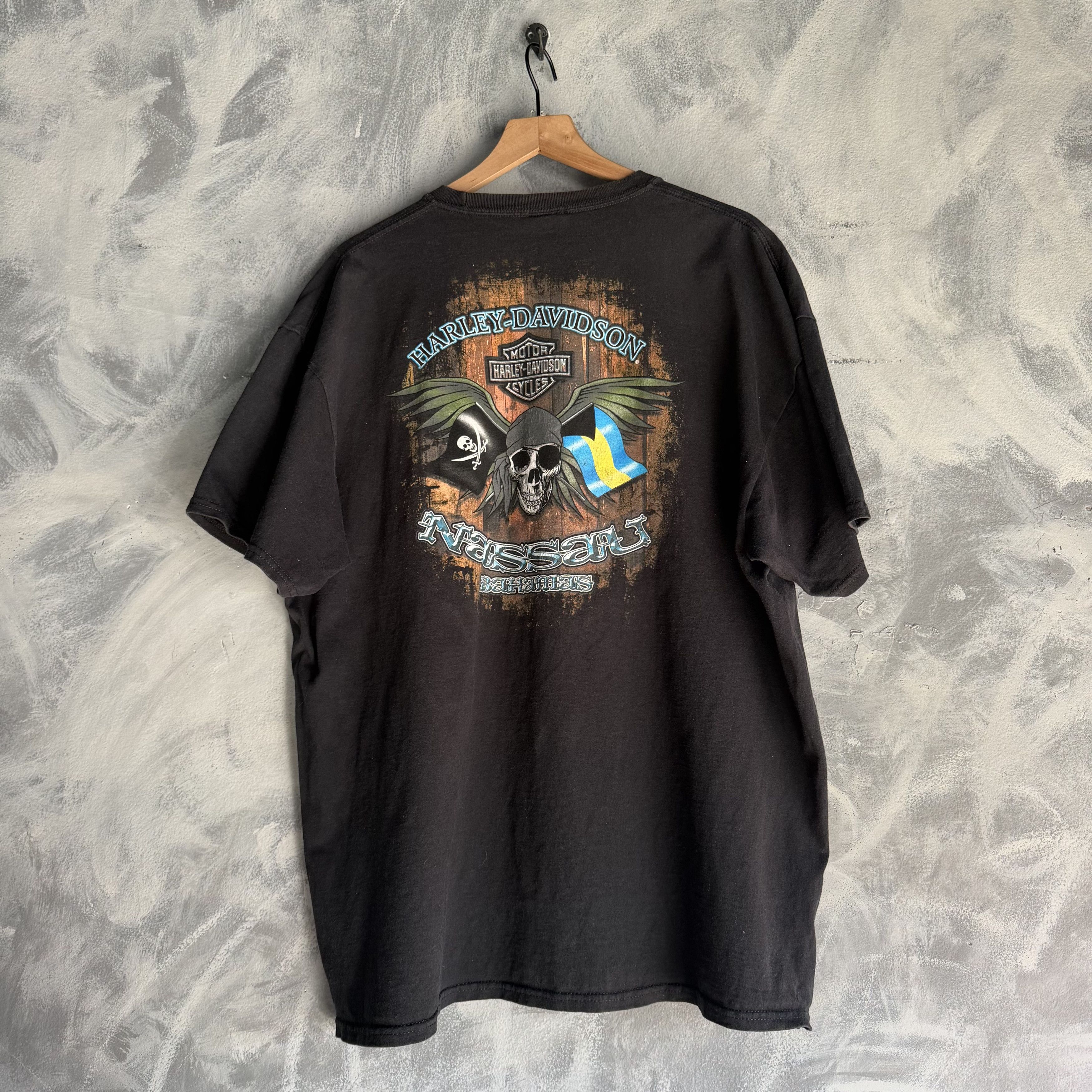 Harley Davidson Vintage Harley Davidson T Shirt Mens 2XL Black Nassau Riders Size US XXL / EU 58 / 5 - 4 Thumbnail
