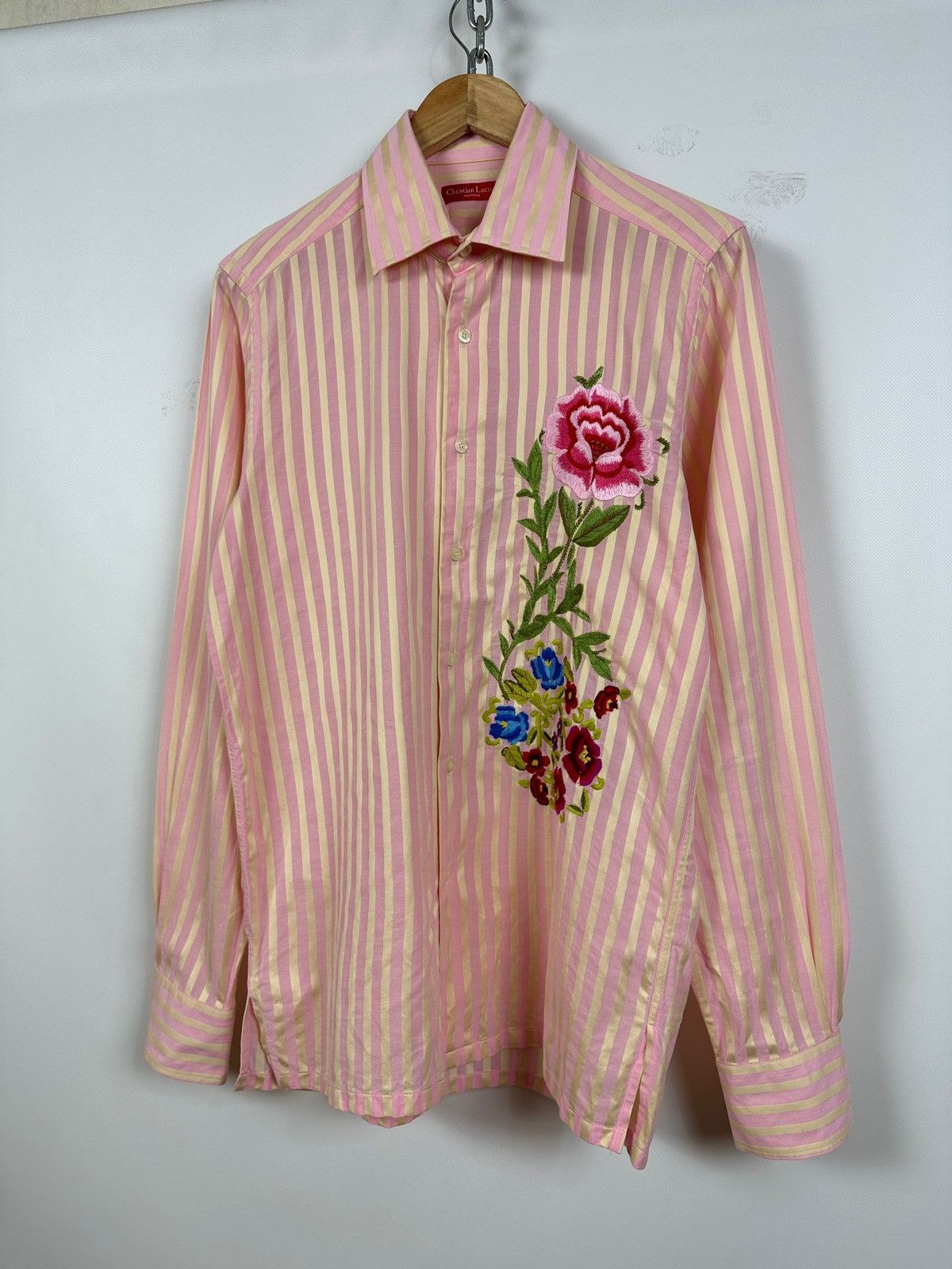 Christian Lacroix Christian Lacroix Flowers Print Long Sleeve Button Up Shirt Size US M / EU 48-50 / 2 - 2 Thumbnail