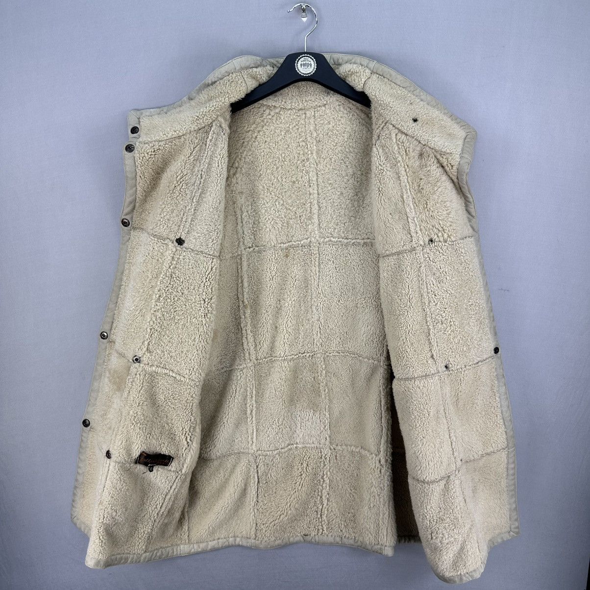 Italia Independent Vintage 80's Sheepskin Down Jacket Double Breasted Size M / US 6-8 / IT 42-44 - 7 Thumbnail