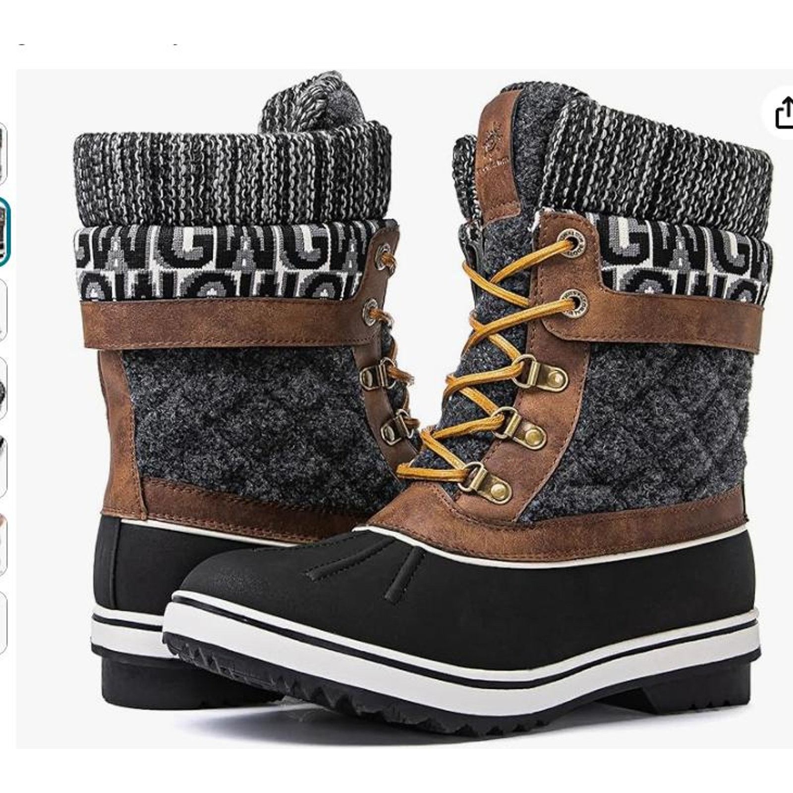 The Unbranded Brand Women's Waterproof Winter Boots Snow Boots SIZE 9 Size US 7.5 / IT 37.5 - 2 Thumbnail