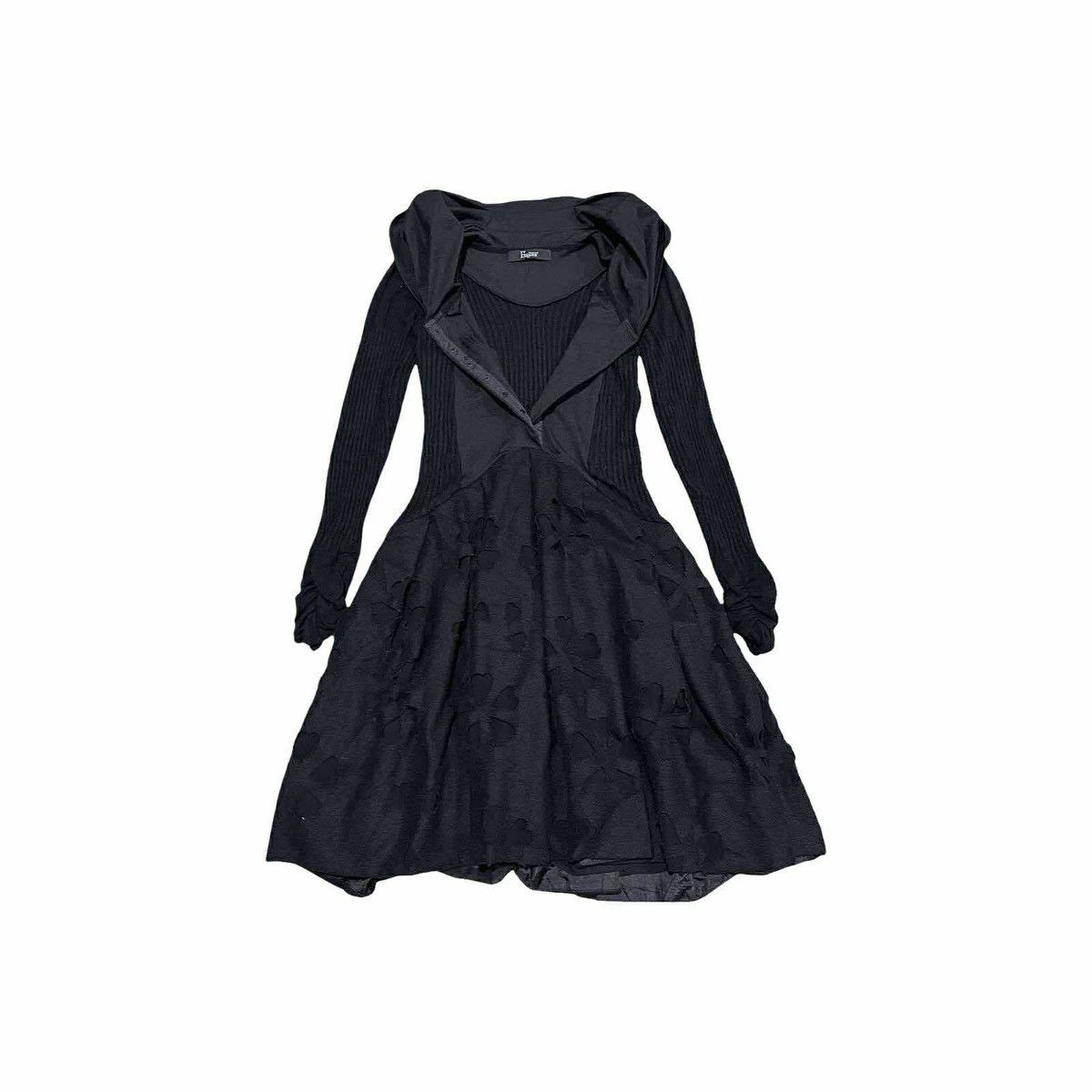 Japanese Brand 🔥Rare Japanese Y2K Esensation Goth Dress Wool Ribbed Knit Size M / US 6-8 / IT 42-44 - 3 Thumbnail