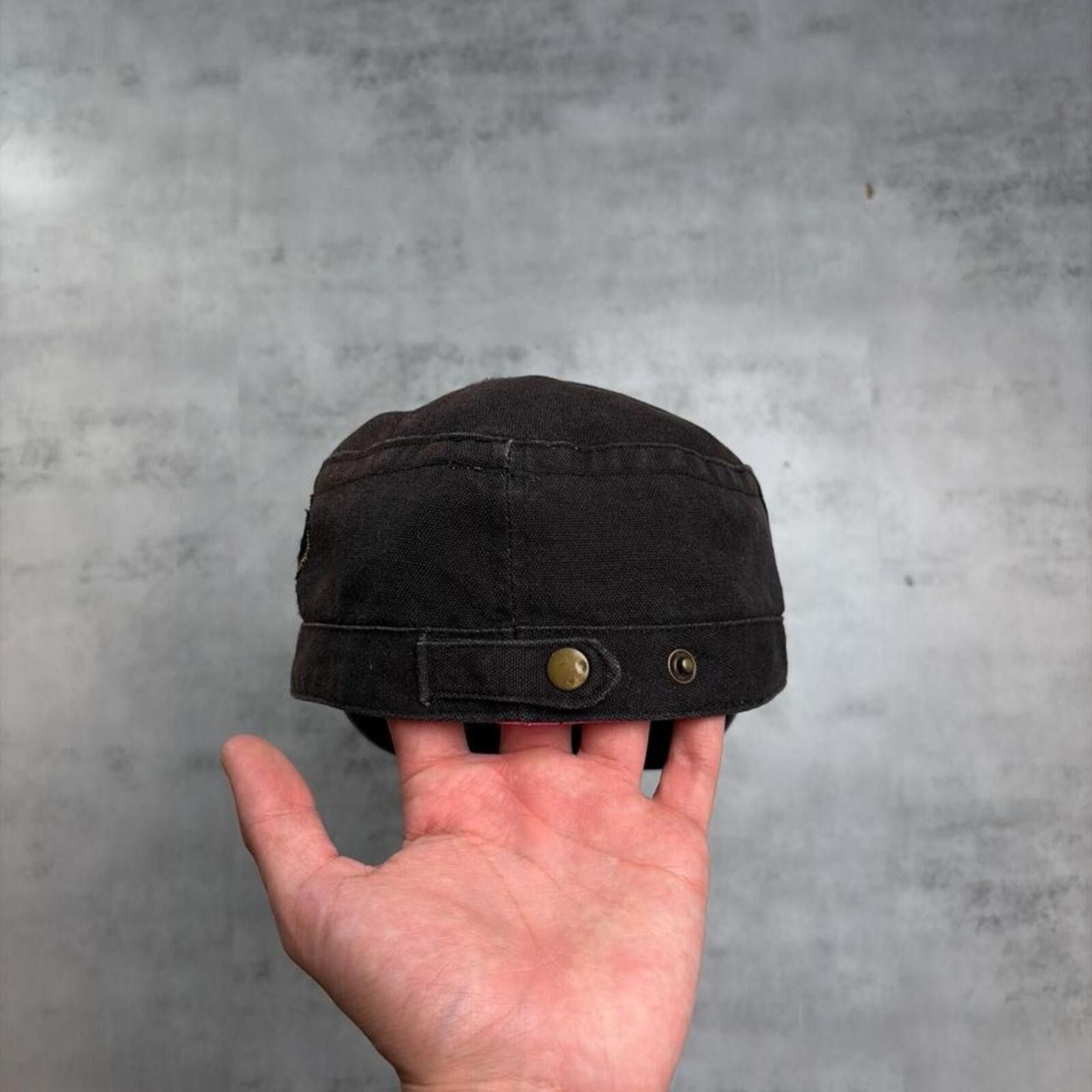 Other Y2K Black Grunge Gothic Skater Faded Army Cap Size ONE SIZE - 4 Thumbnail