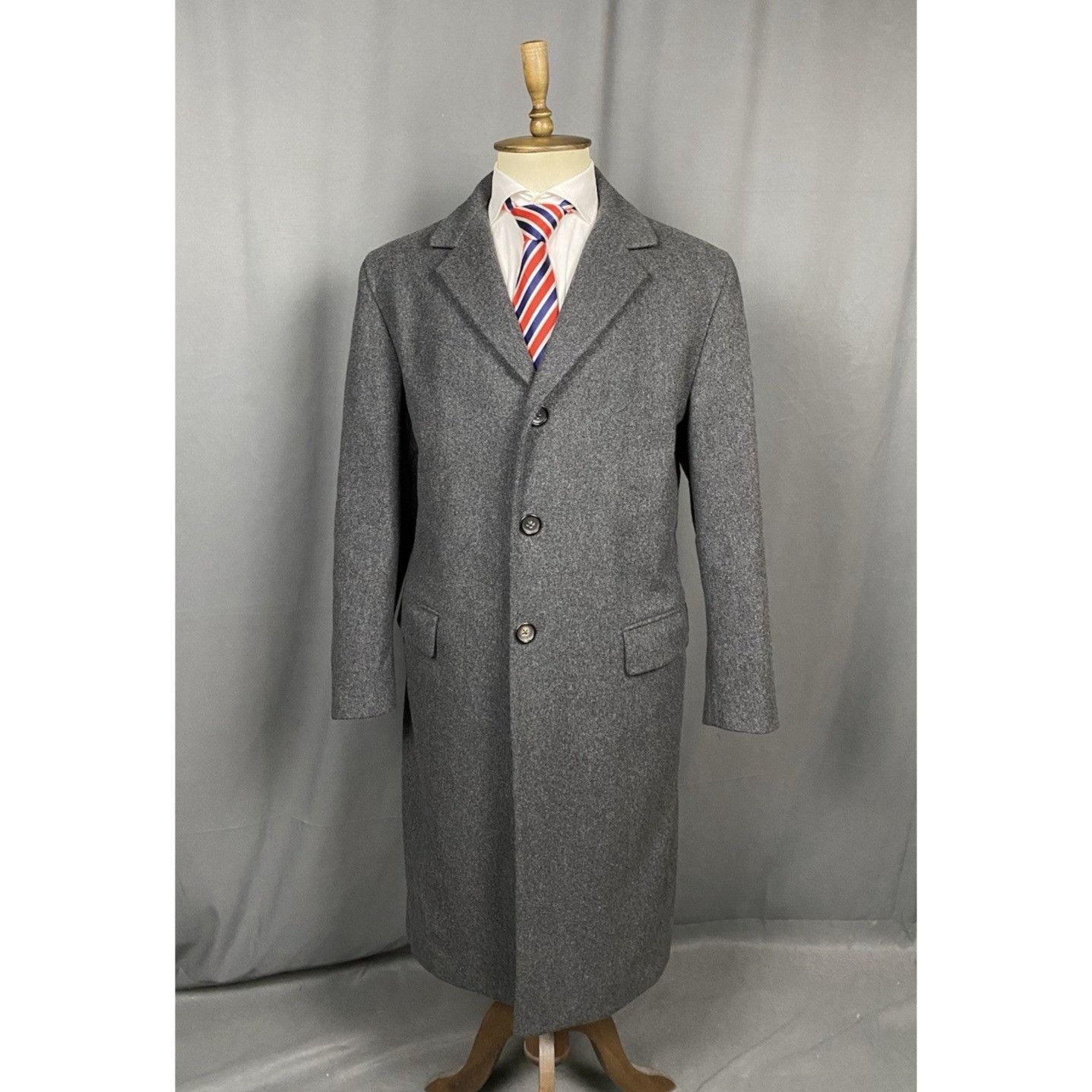 Jil Sander MINT! Jil Sander Tailored Men's Gray Wool Long OverCoat Size Size US L / EU 52-54 / 3 - 1 Thumbnail