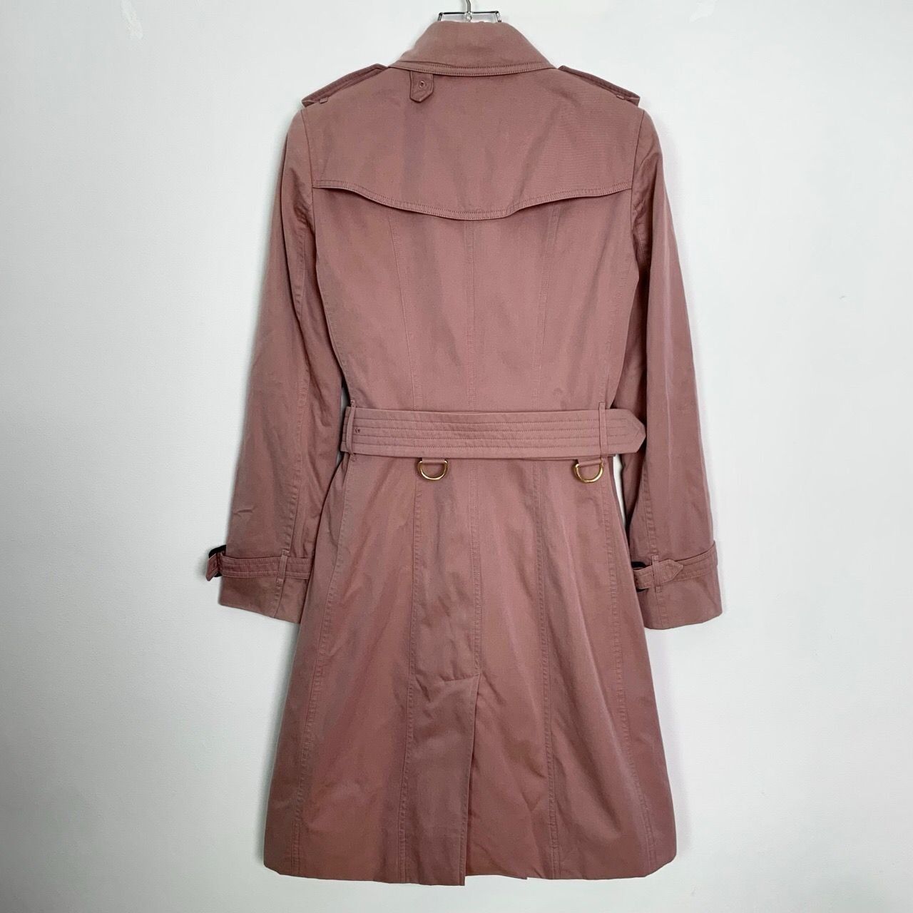 Burberry Burberry Womens Pink Cotton Double-Breasted Trench Coat With Size XS / US 0-2 / IT 36-38 - 6 Thumbnail