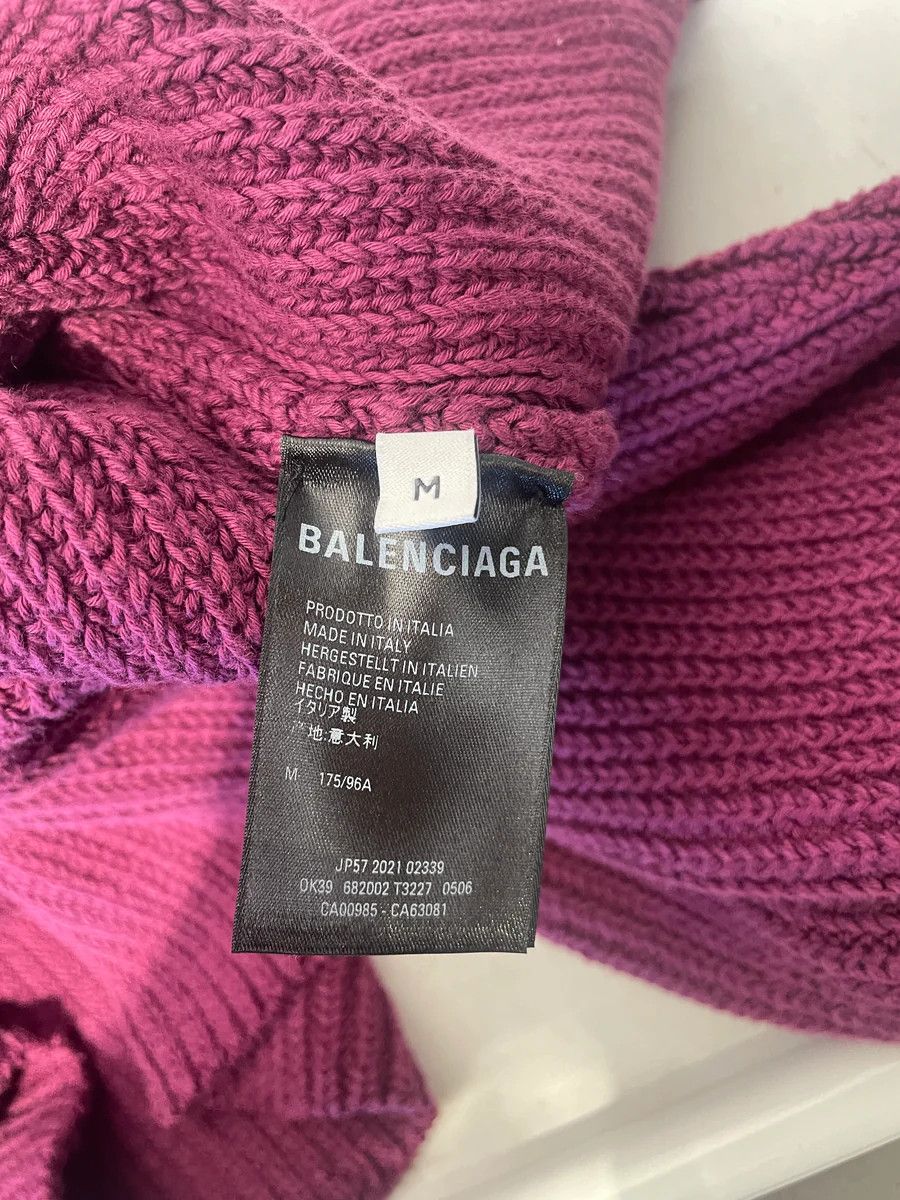 Balenciaga Mock Neck Heavy Boxy Knit Sweater Size M / US 6-8 / IT 42-44 - 4 Thumbnail