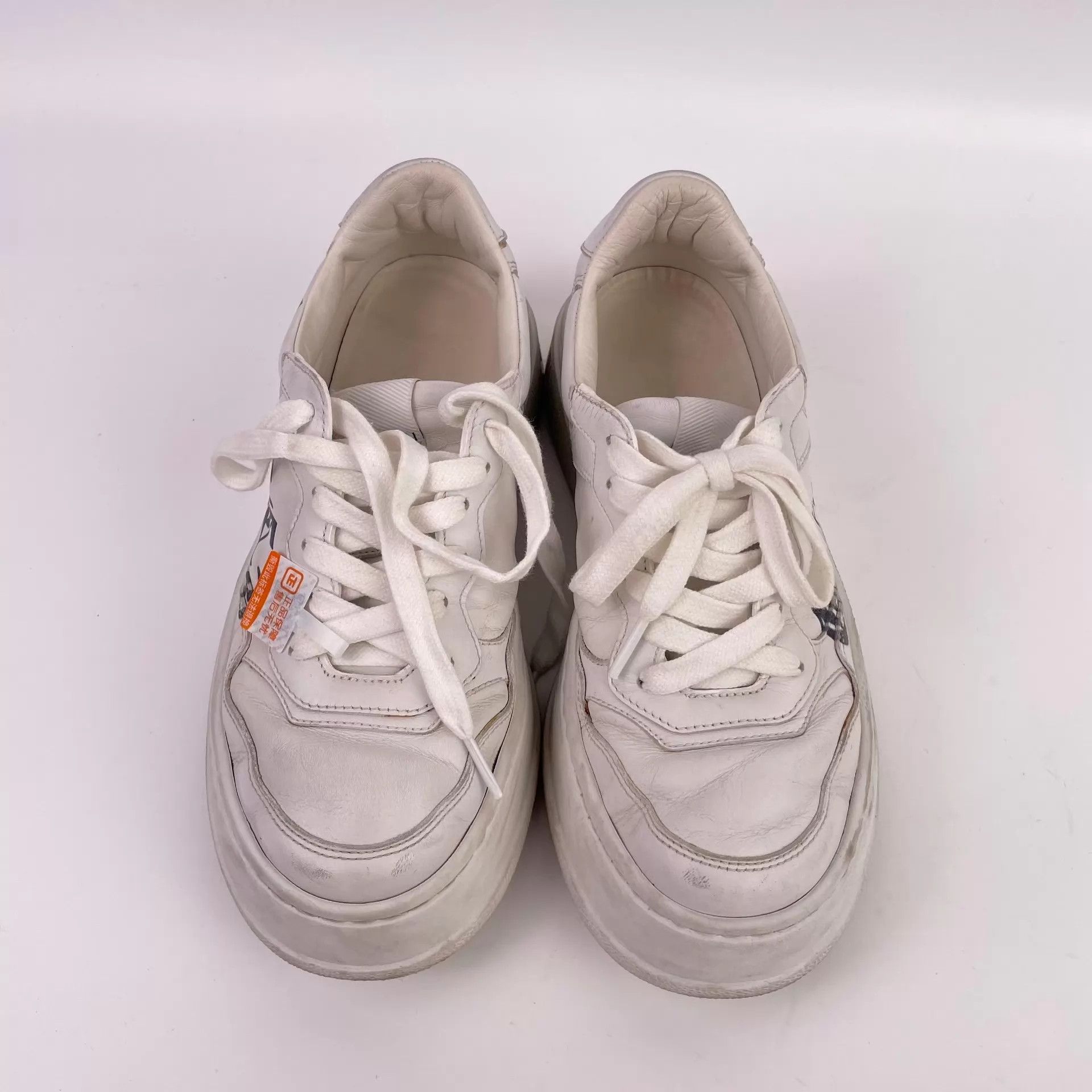Gucci Gucci White Leather Low-Top Sneaker 37 260511LZG3H13 Size US 6.5 / IT 36.5 - 3 Thumbnail