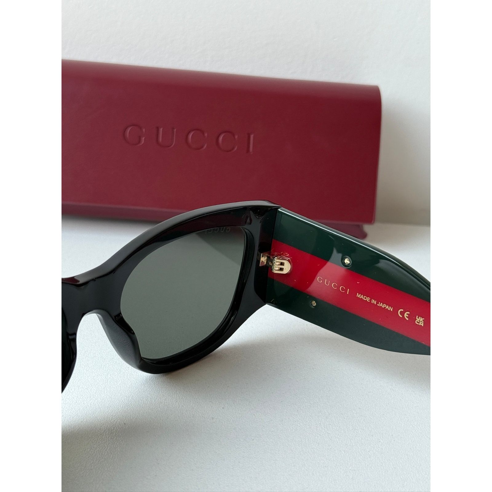 NEW Gucci GG2115S Havana Thick Leg Striped Sunglasses $480 NEW Gucci GG2115S Havana Thick Leg Striped Sunglasses $480 main image 2