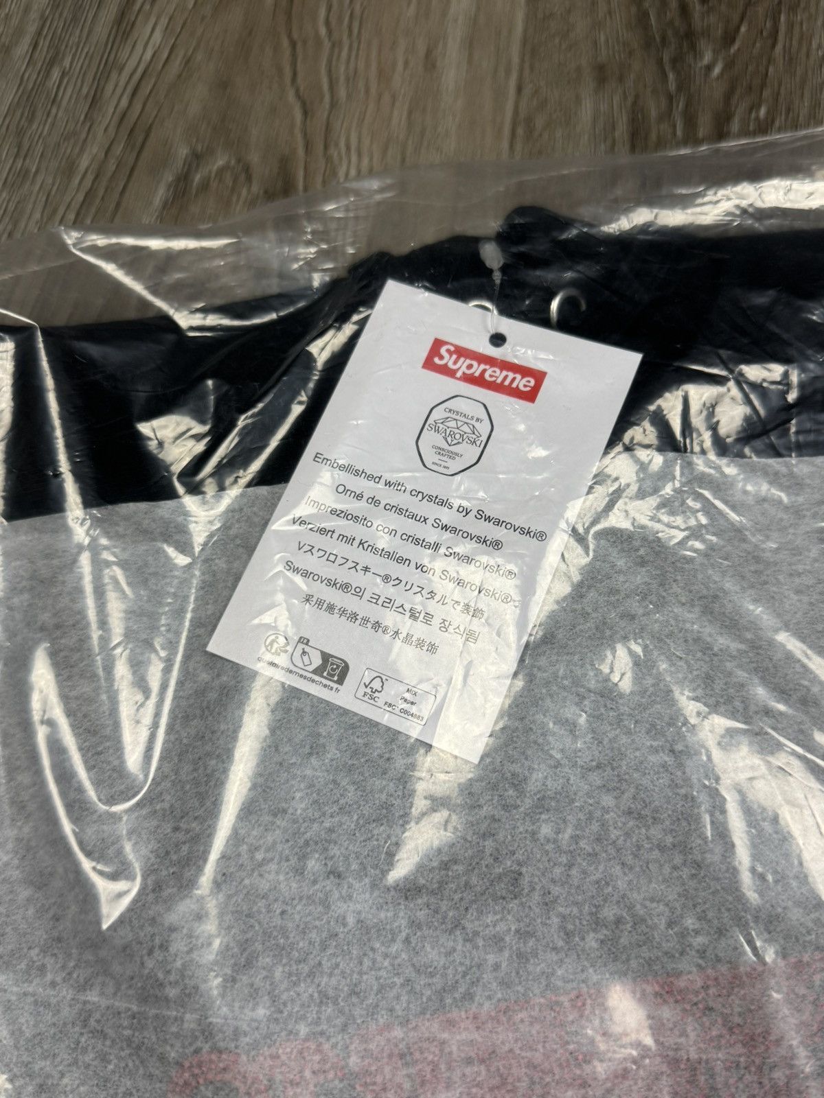 Supreme × Swarovski Supreme Swarovski Motion Logo Hooded Sweatshirt Black FW25 M Size US M / EU 48-50 / 2 - 3 Thumbnail