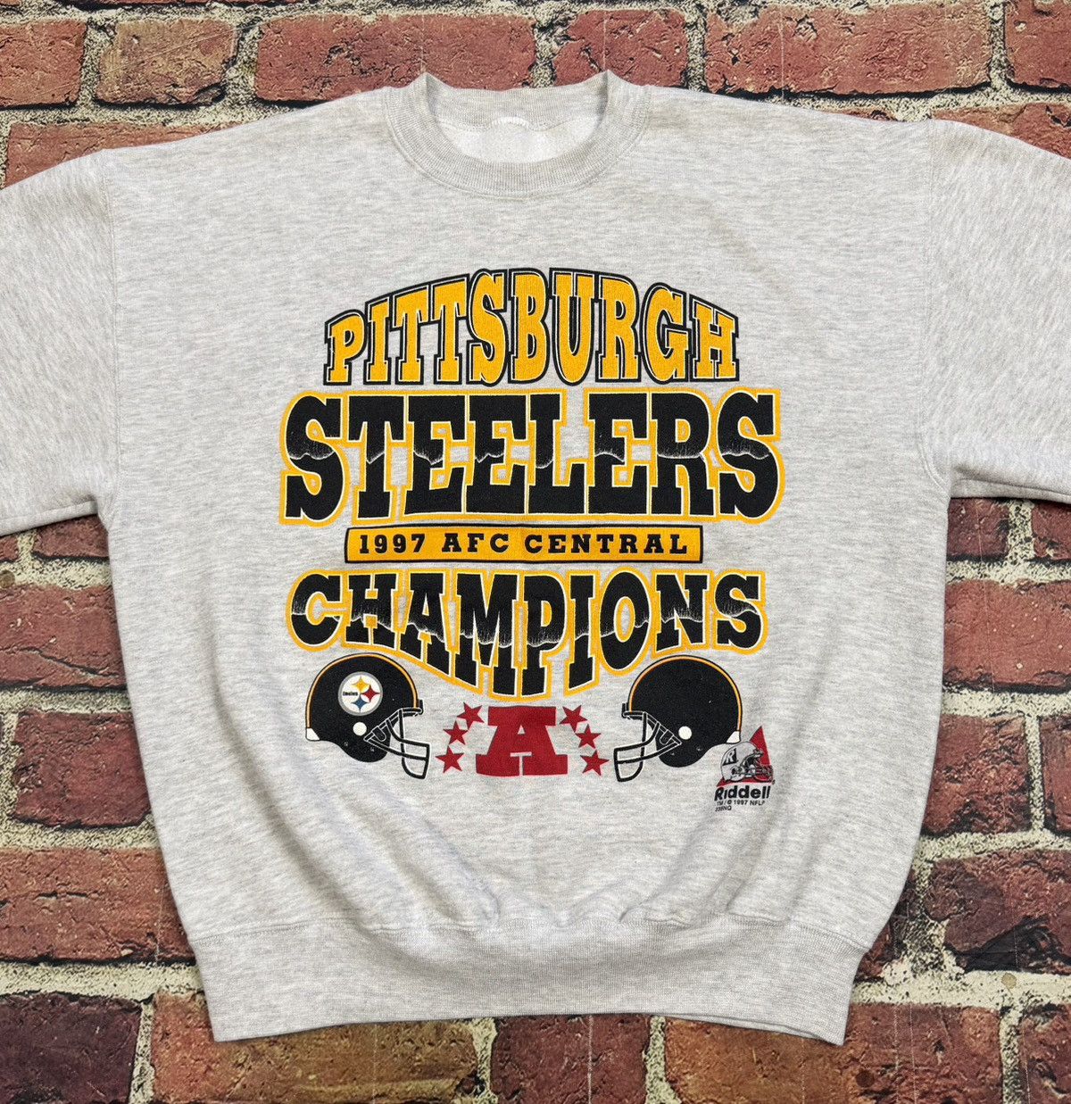 Riddell Vintage Pittsburgh Steelers Sweatshirt 1997 AFC Champions Size US L / EU 52-54 / 3 - 2 Thumbnail