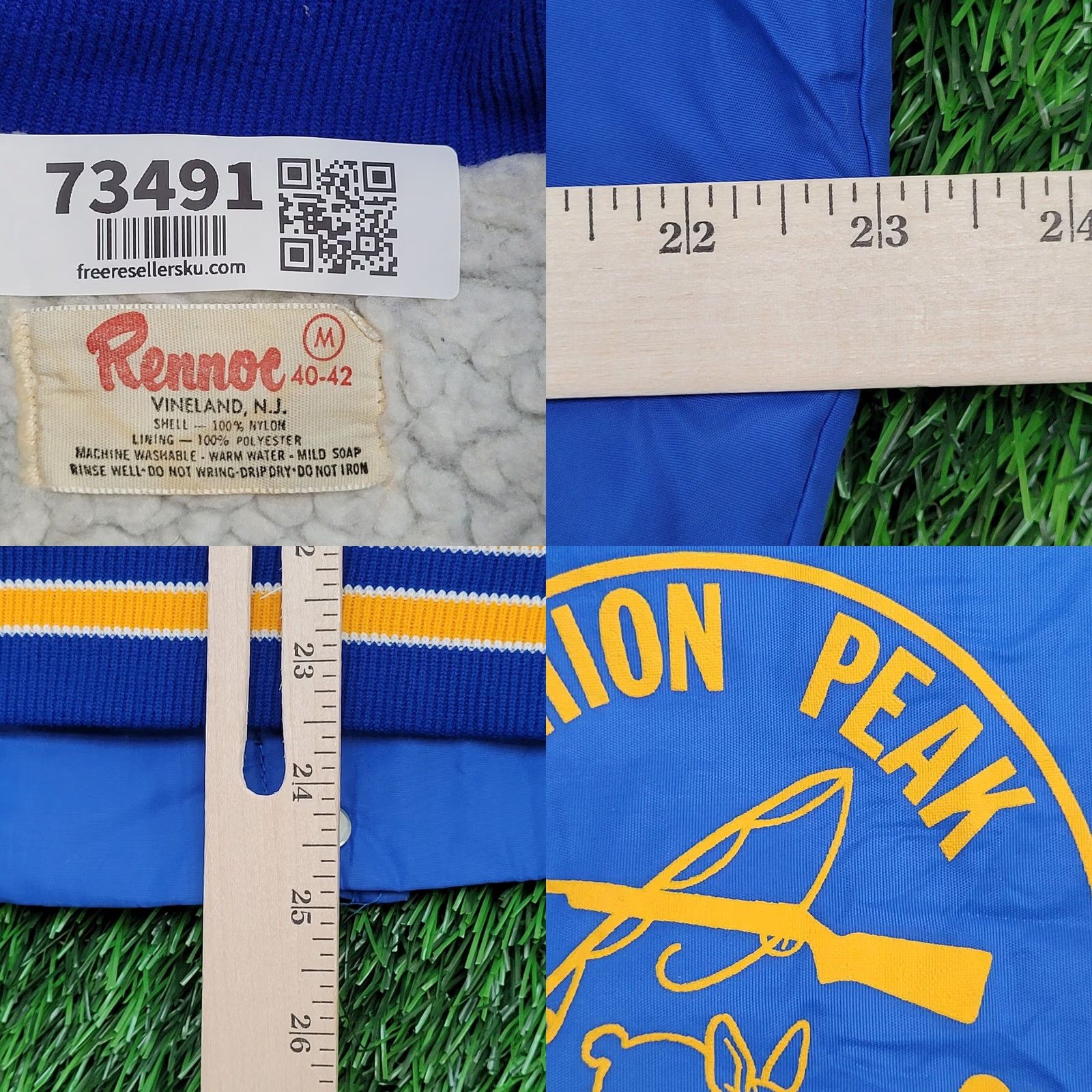 Vintage VINTAGE Gun Club Bomber Jacket Medium 23x24 Blue 70s Men Regular M Jacket Size US M / EU 48-50 / 2 - 8 Thumbnail