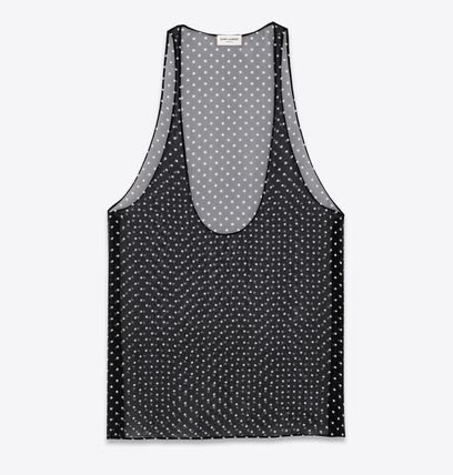 tank top in dotted silk muslin