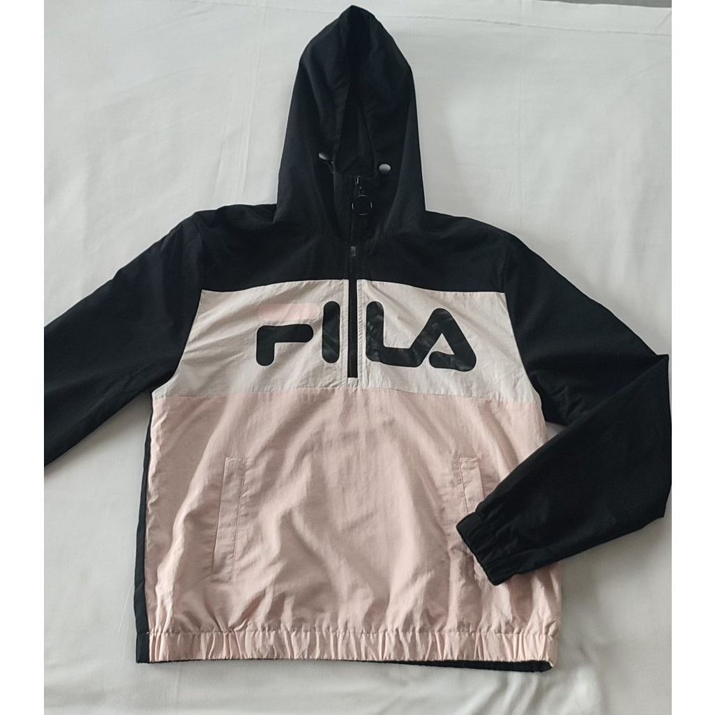 Fila FILA Black, White & Pink Windbreaker Jacket Size Small (10) Size S / US 4 / IT 40 - 1 Thumbnail