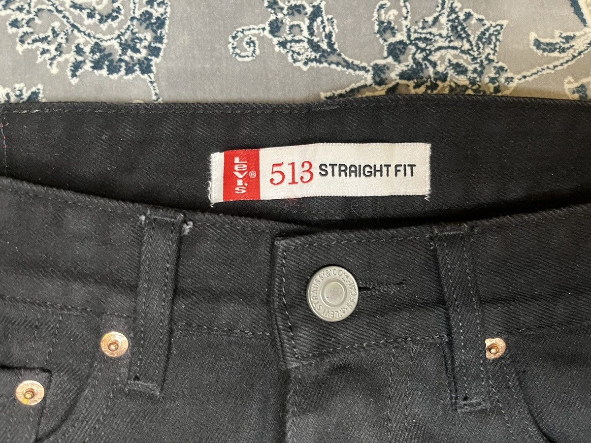 Levi's Rare Black distressed Levi’s 513 straight, bootcut jeans Size US 34 / EU 50 - 11 Thumbnail
