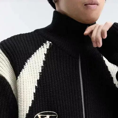 Aran Isles Knitwear × Homemade Y2k Double Zipper Cardigan Sweater Size US L / EU 52-54 / 3 - 4 Thumbnail