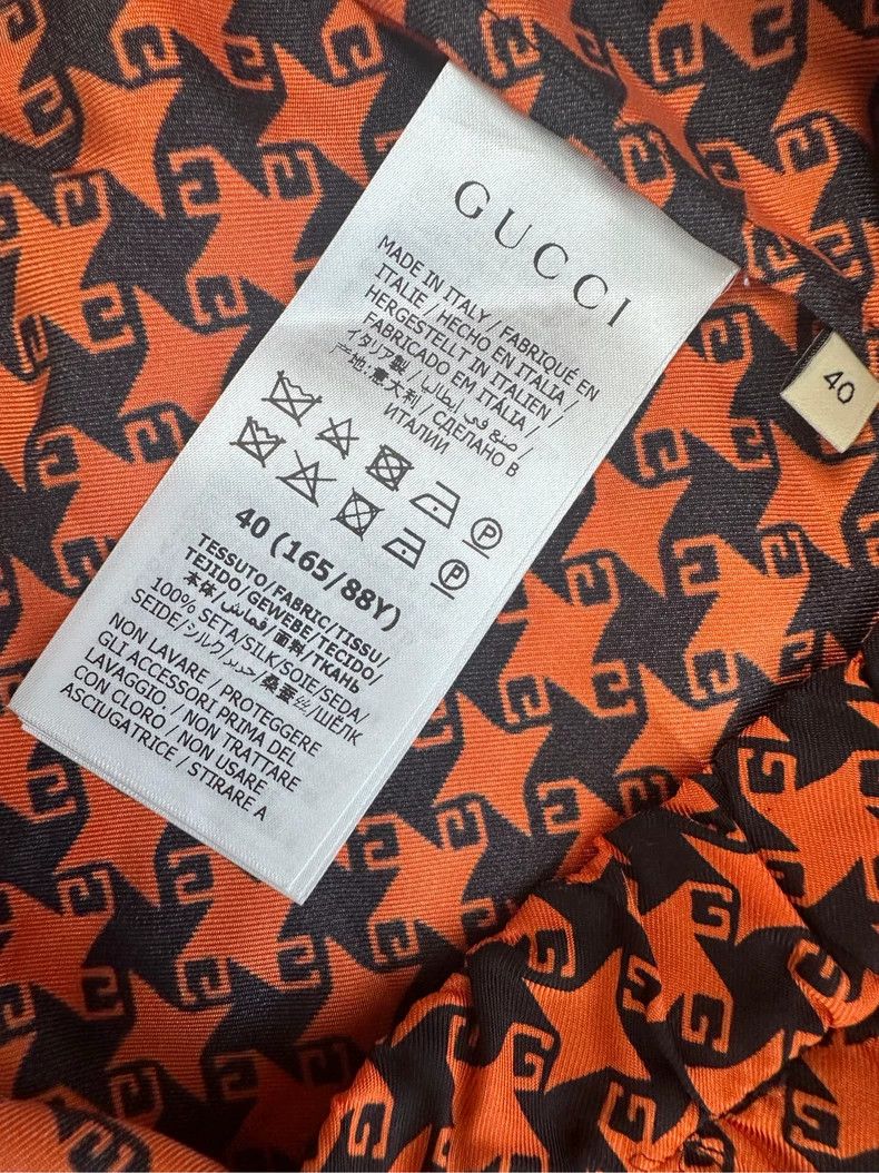 Gucci Gucci Double G mulberry silk thousand-bird check sleeveles Size S / US 4 / IT 40 - 9 Thumbnail