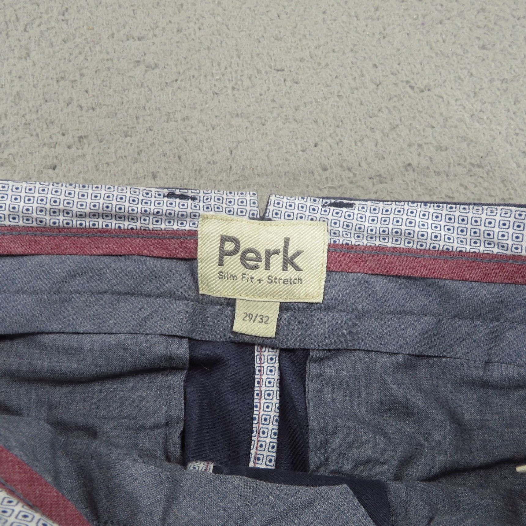 Vintage Perk Mens Pants 29x32 Blue Slim Fit Chinos Casual Pockets Cotton Spandex Stretch Size US 29 - 6 Thumbnail