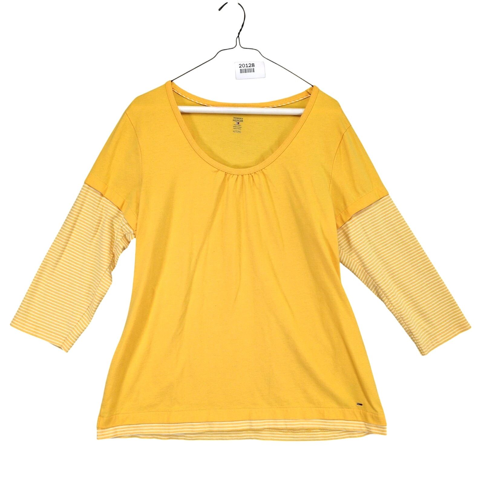 Tommy Hilfiger Tommy Hilfiger Women's XL Cotton Yellow 2-Fer Blouse Size XL / US 12-14 / IT 48-50 - 1 Thumbnail