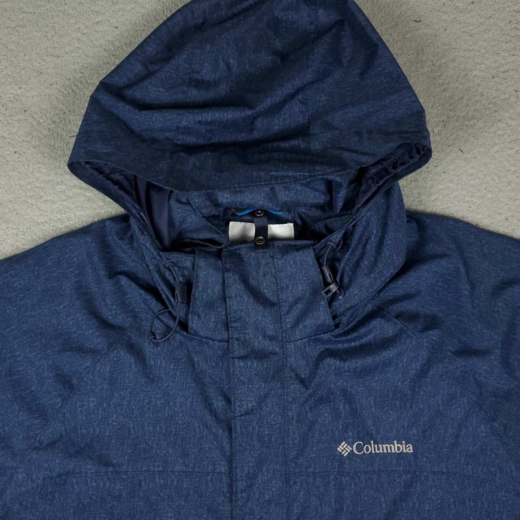 Vintage Columbia Jacket Mens XL Blue Full Zip Windbreaker Hooded Pockets Regular Fit Outdoor Activewear (Short) Men Size US XL / EU 56 / 4 - 2 Thumbnail