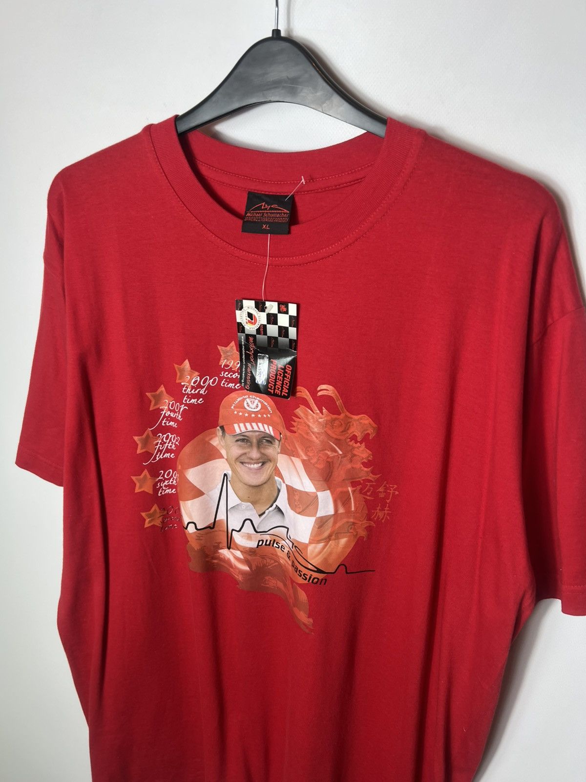 Ferrari Vintage Michael Schumacher Y2K Ferrari Formula 1 Racing Tee Size US XL / EU 56 / 4 - 4 Thumbnail