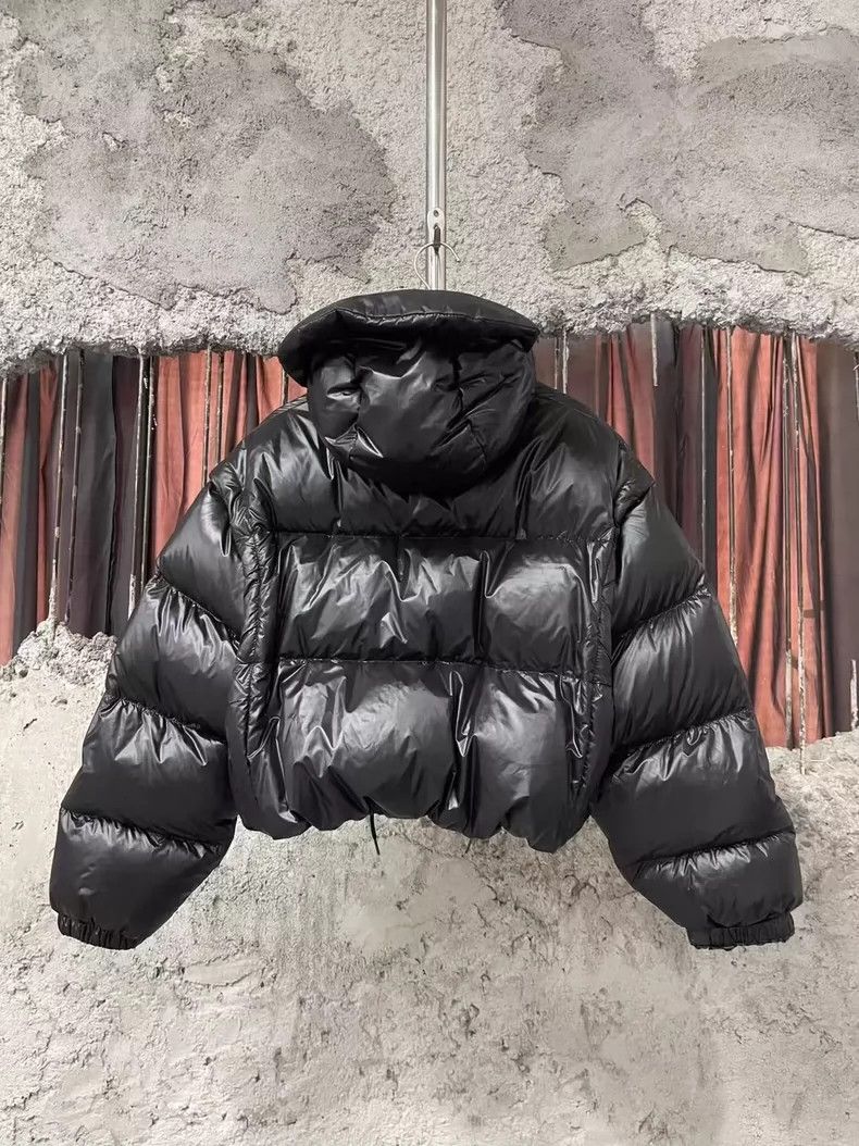 Prada Prada Size 36 Black triangle label short bread down jacket Size US M / EU 48-50 / 2 - 2 Thumbnail