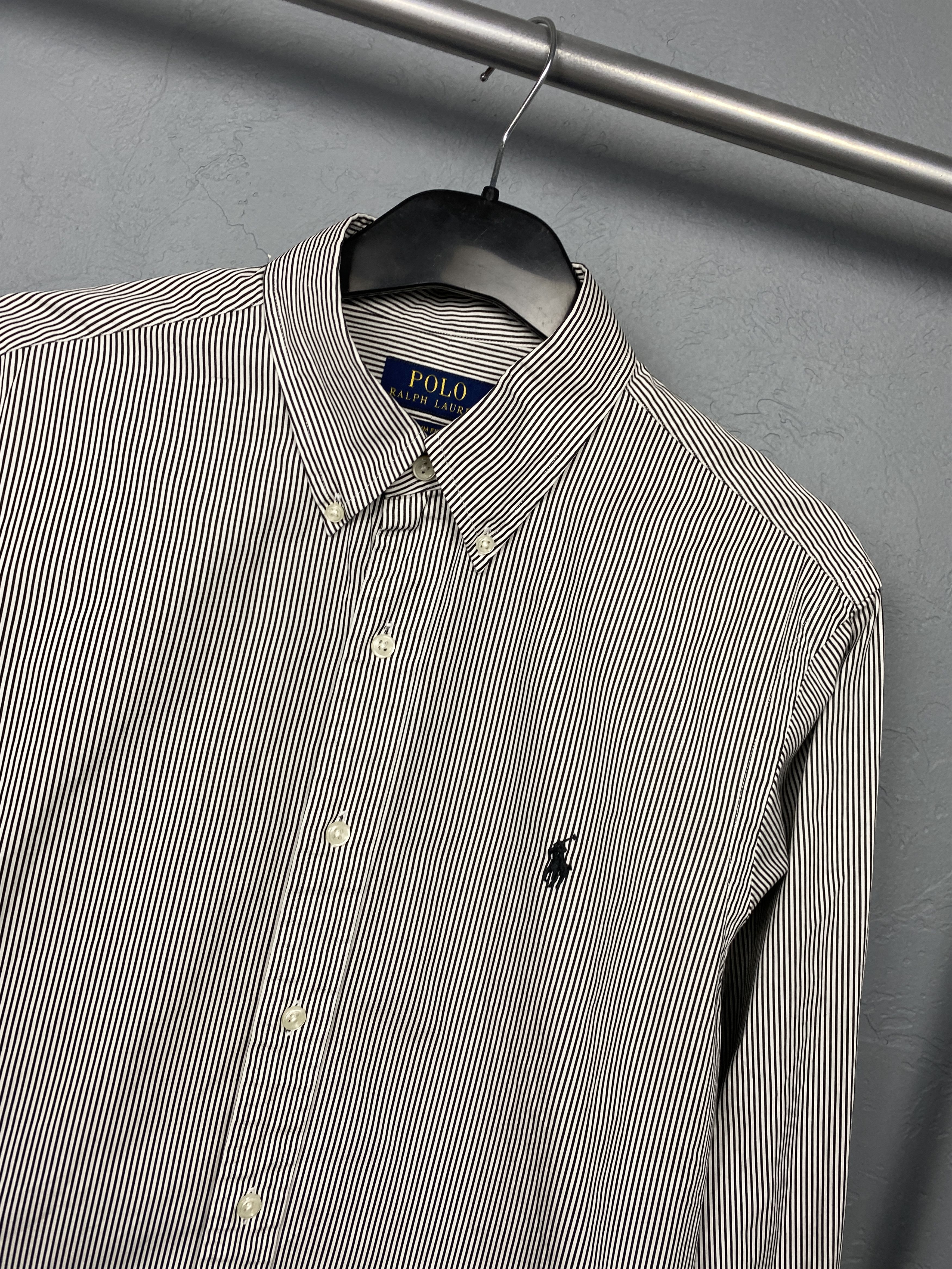 Polo Ralph Lauren Polo Ralph Lauren Vintage Mens Striped Shirt Size US M / EU 48-50 / 2 - 2 Thumbnail