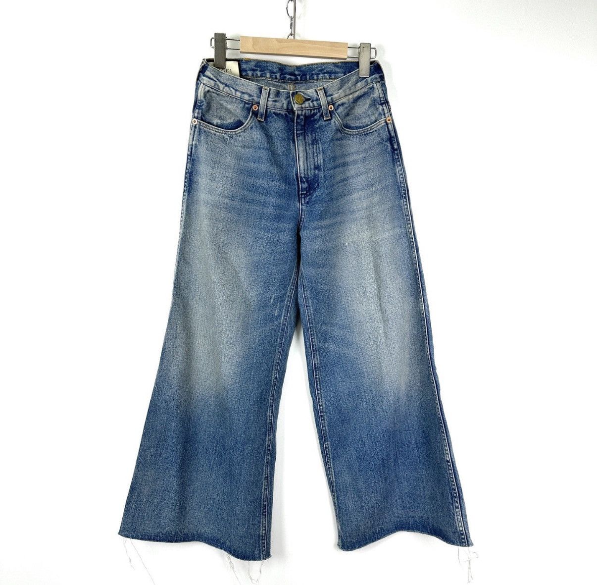 Gucci GUCCI Wide-Leg Jeans K12 Size 25" / US 0 / IT 36 - 1 Thumbnail