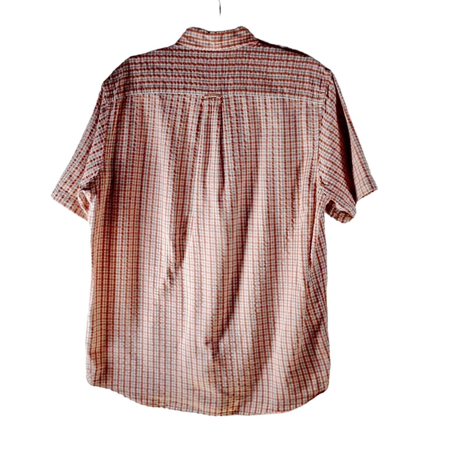 Eddie Bauer Eddie Bauer Orange Plaid Checkered Button Down Short Sleeve Size US M / EU 48-50 / 2 - 2 Thumbnail