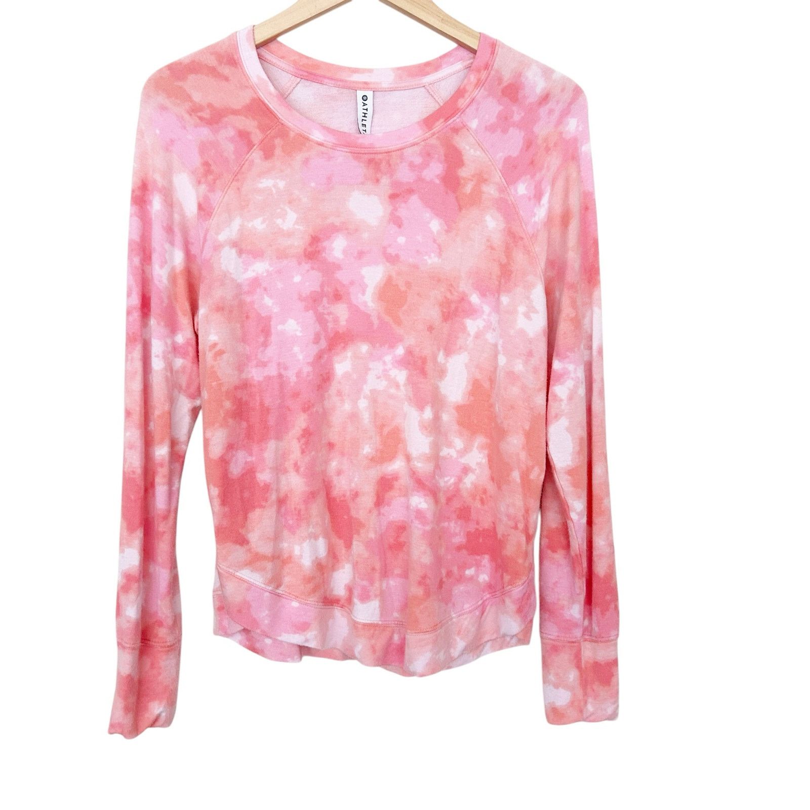 Athleta Athleta Mindset Pink Tie Dye Sweatshirt Sz M Size M / US 6-8 / IT 42-44 - 1 Thumbnail