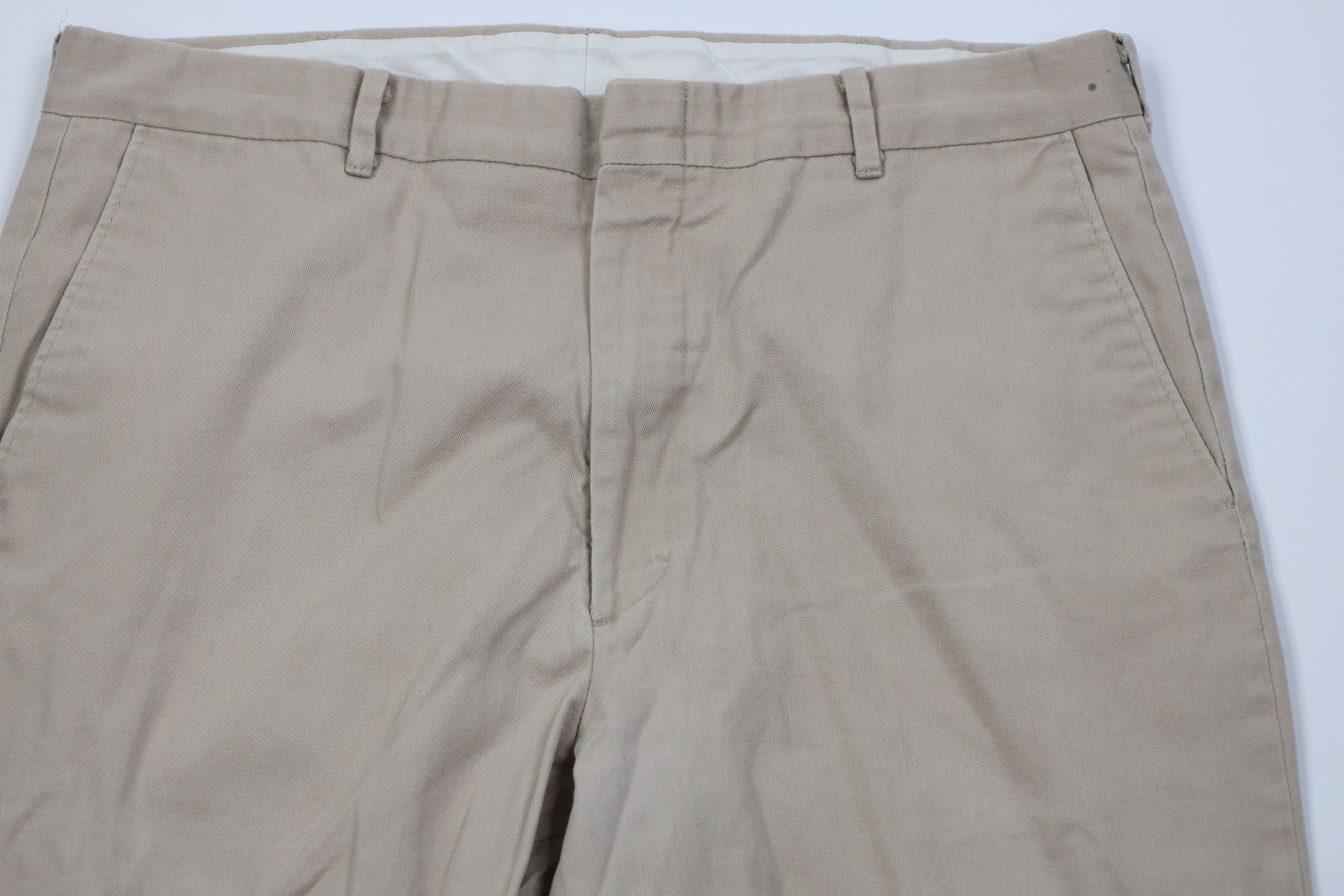 Vintage Vintage 70s Streetwear Wide Leg Chino Pants Beige Cotton USA Size US 34 / EU 50 - 2 Thumbnail