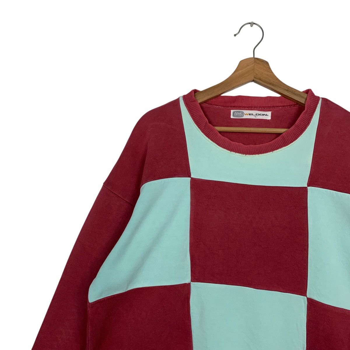Japanese Brand Vintage WELDON Check Crewneck Sweatshirt #2944-C133 Size US L / EU 52-54 / 3 - 6 Thumbnail
